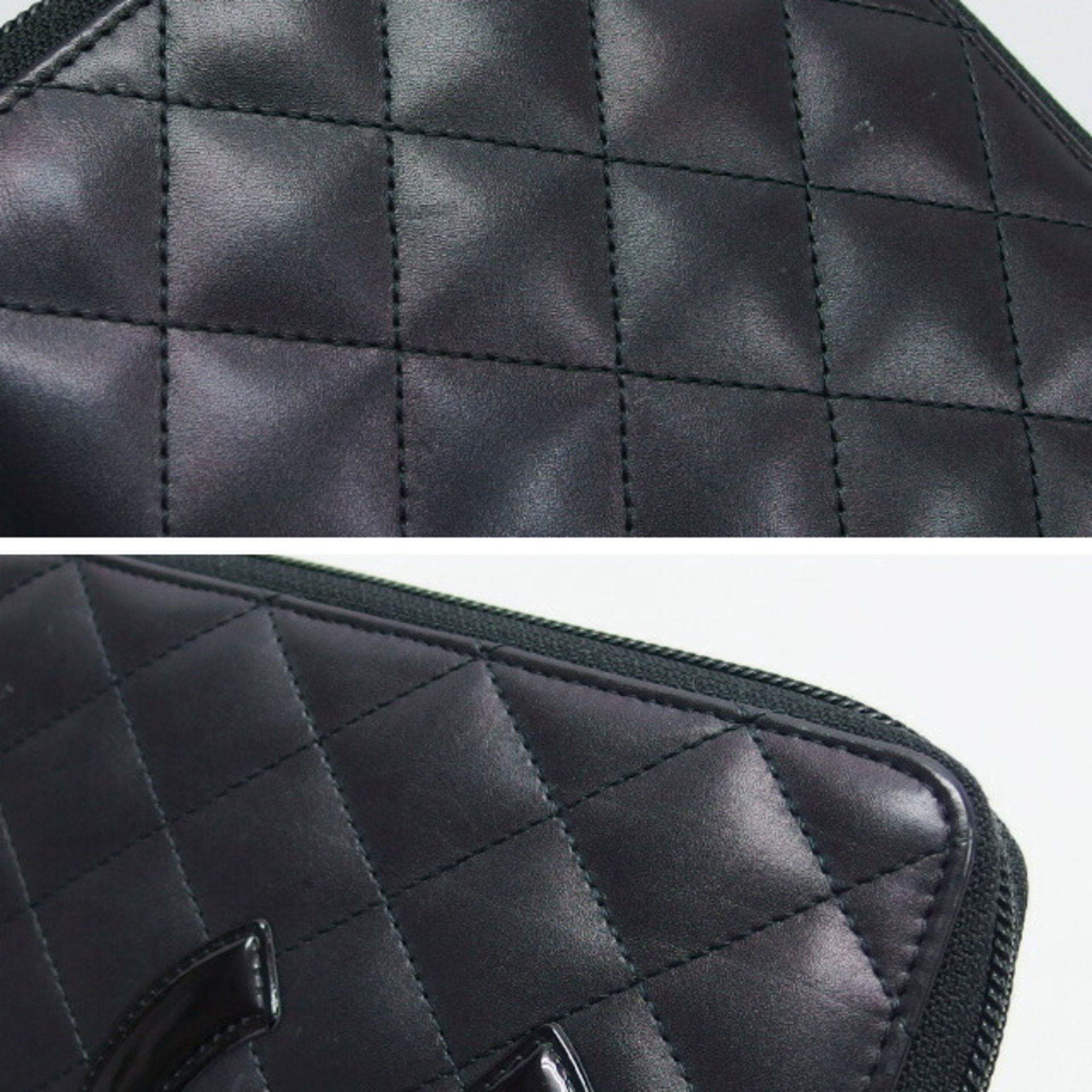 Chanel Chanel Cambon Line Round Long Wallet Large Black Size ONE SIZE - 7 Thumbnail