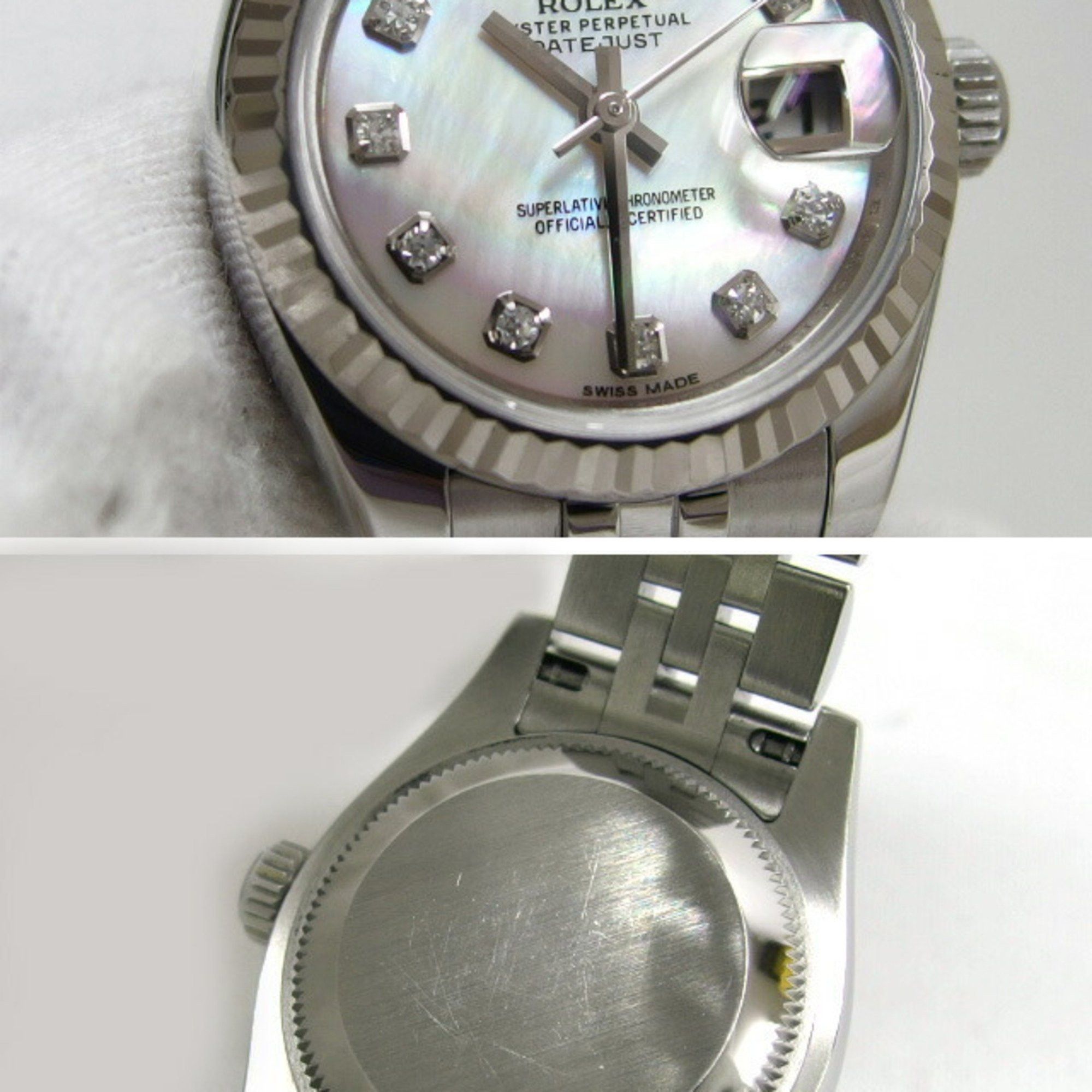 Rolex Rolex Datejust Black Shell 10P Diamond Women's Watch Size ONE SIZE - 4 Thumbnail