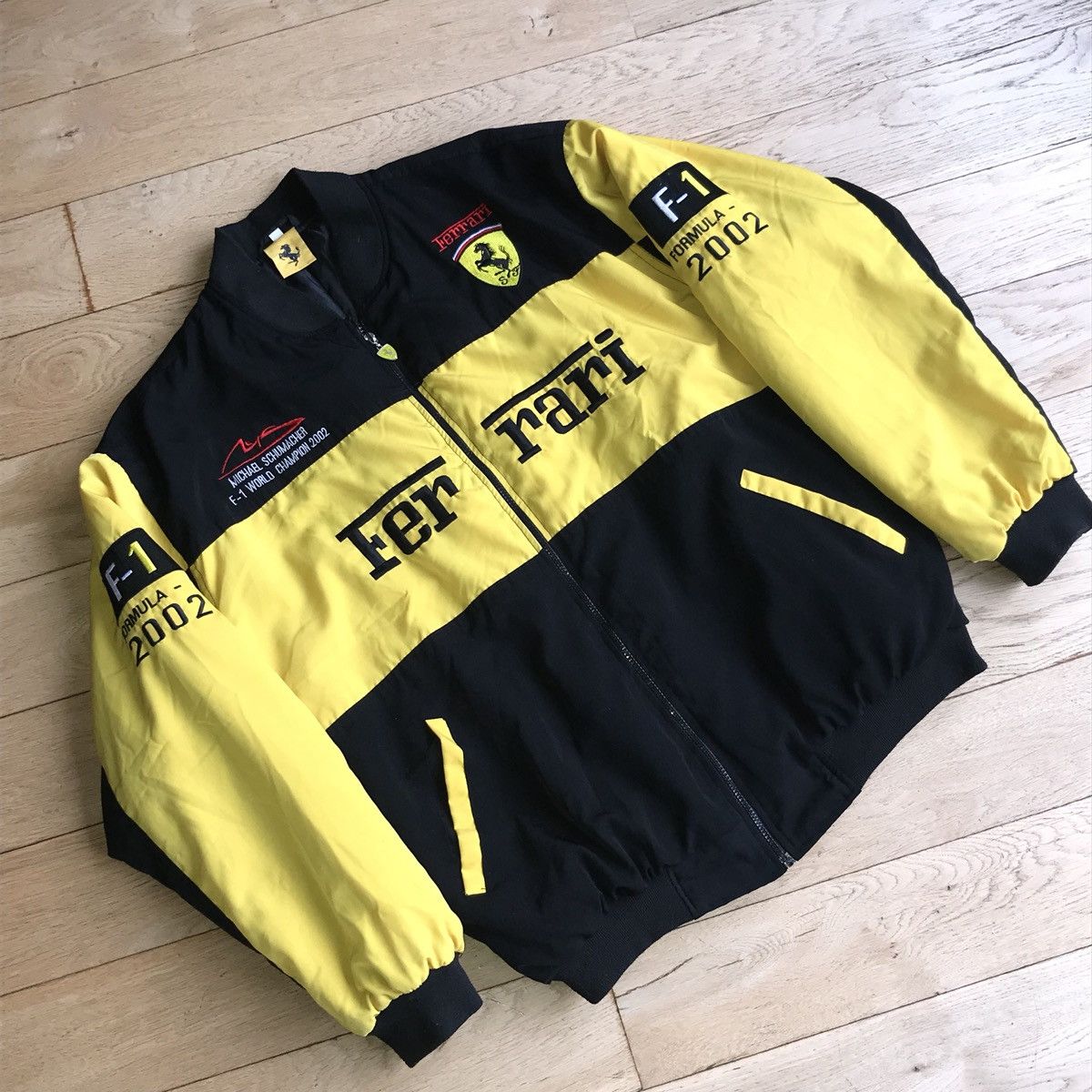 Ferrari × Vintage Ferrari F1 x MICHAEL SCHUMACHER Bomber Jacket 