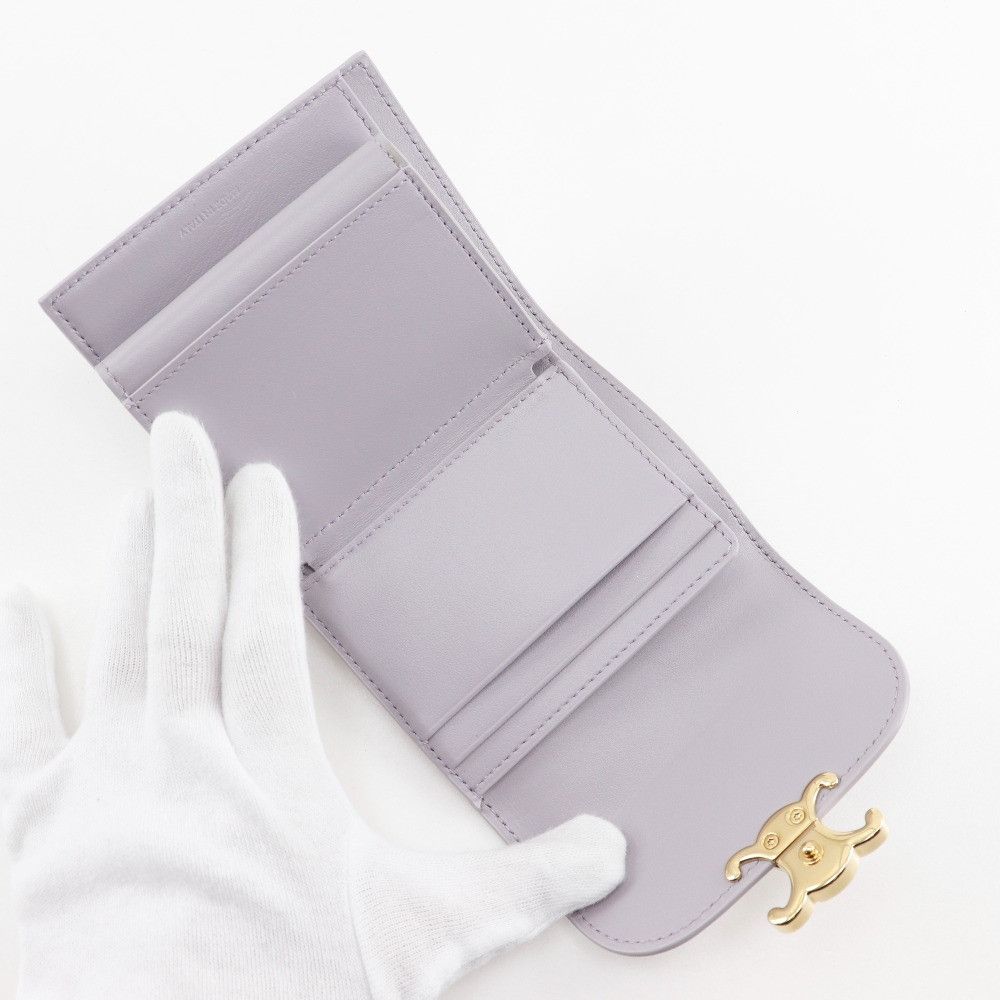 Celine Celine Celine Triomphe Small Flap Wallet Leather Wallet Leather Short Wallet DUTY FREE for USA Size ONE SIZE - 8 Thumbnail