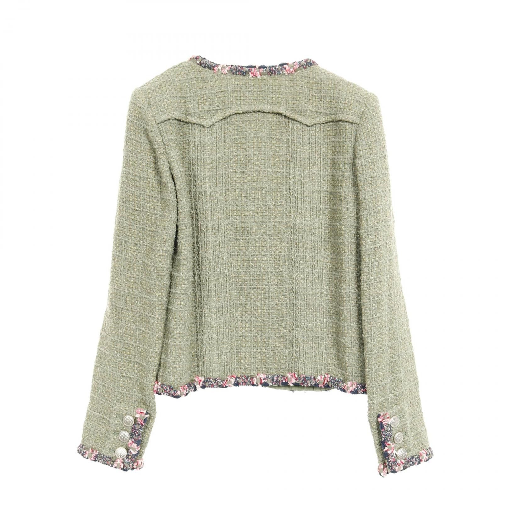 Chanel Chanel P55630V42024 Wool Fabric Jacket Cotton Outerwear P55630V42024 DUTY FREE for USA