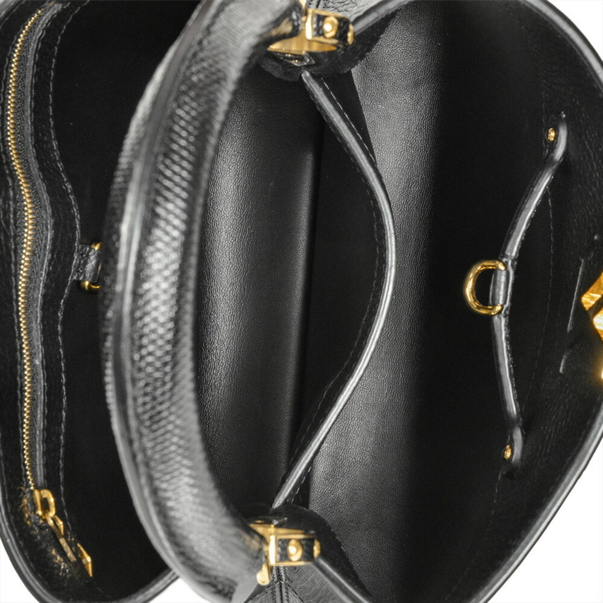 Louis Vuitton Louis Vuitton Capucines BB Handbag Leather Enamel M59269 Black Size ONE SIZE - 5 Thumbnail