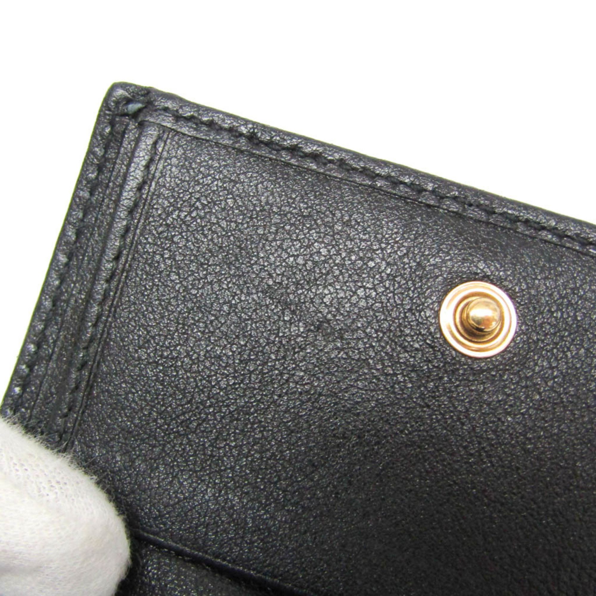 Gucci Gucci Bamboo Diana Compact Wallet 658633 Women's Leather Wallet (tri-fold) Black Size ONE SIZE - 10 Thumbnail
