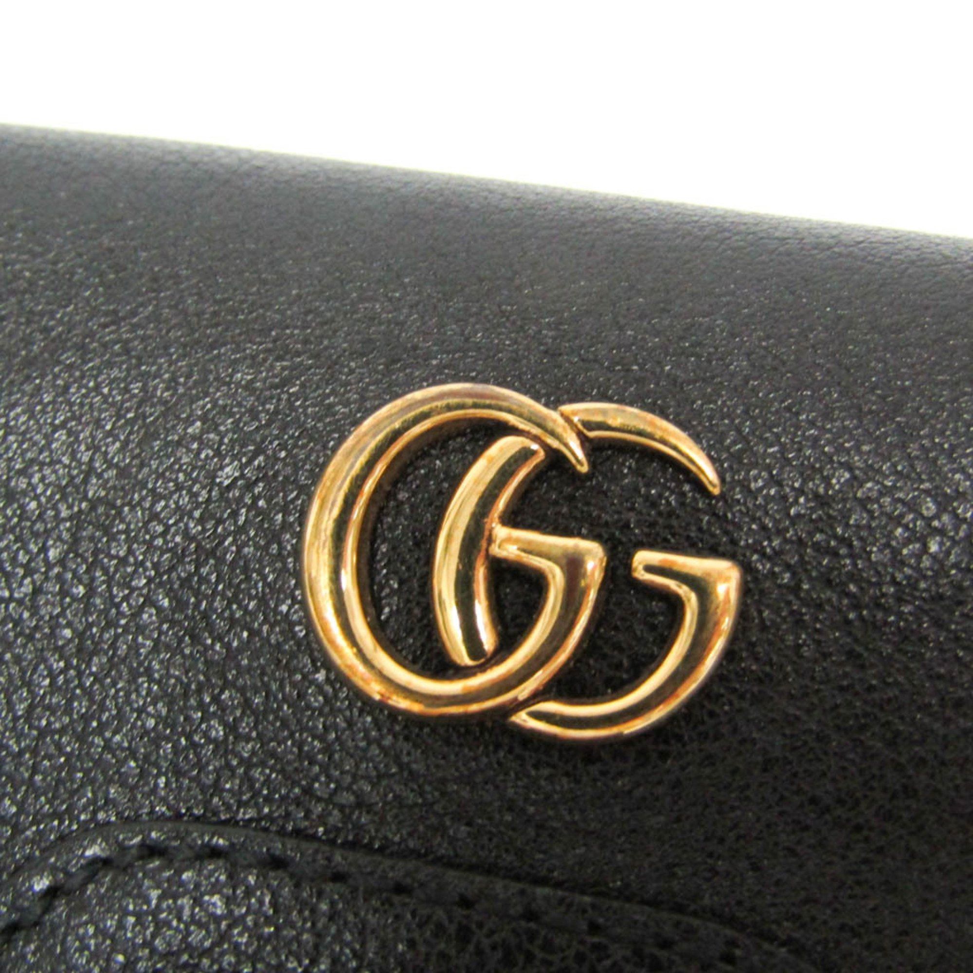 Gucci Gucci Bamboo Diana Compact Wallet 658633 Women's Leather Wallet (tri-fold) Black Size ONE SIZE - 7 Thumbnail