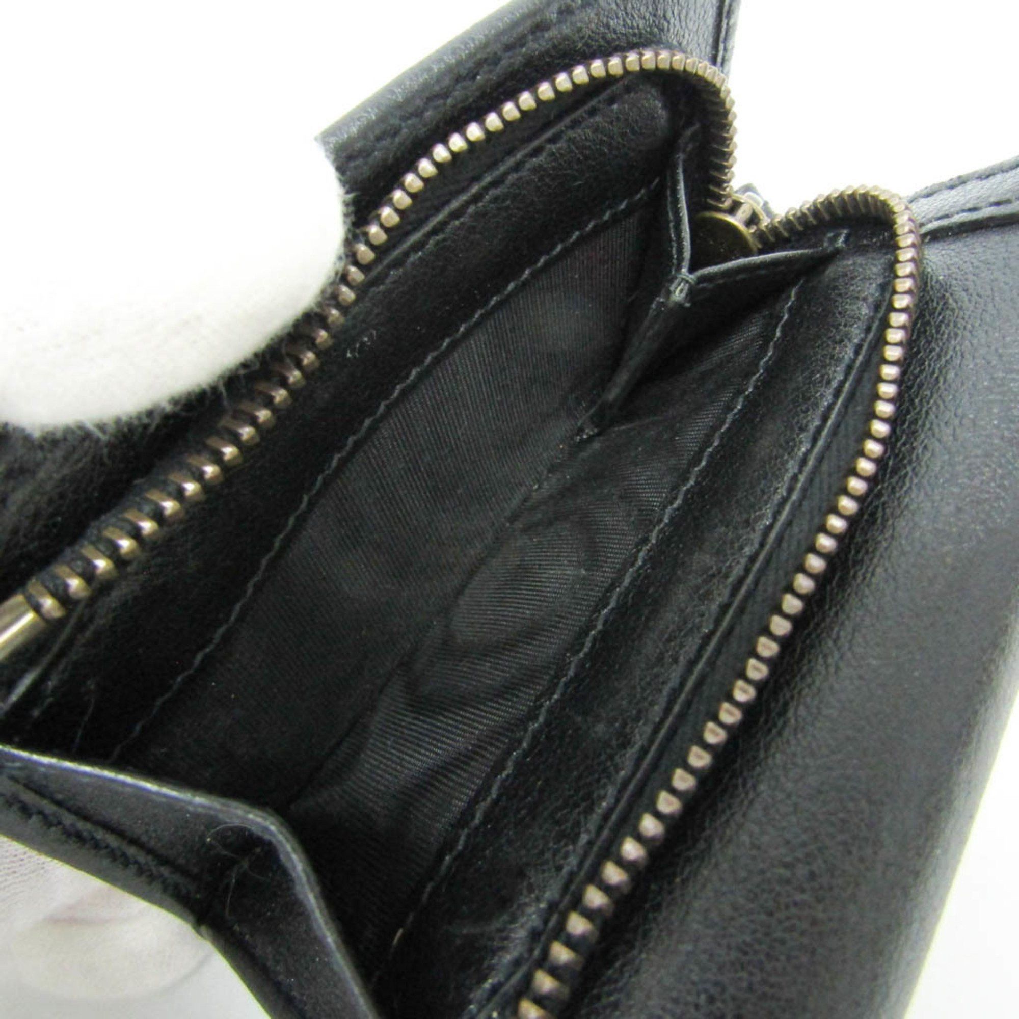 Gucci Gucci Bamboo Diana Compact Wallet 658633 Women's Leather Wallet (tri-fold) Black Size ONE SIZE - 8 Thumbnail