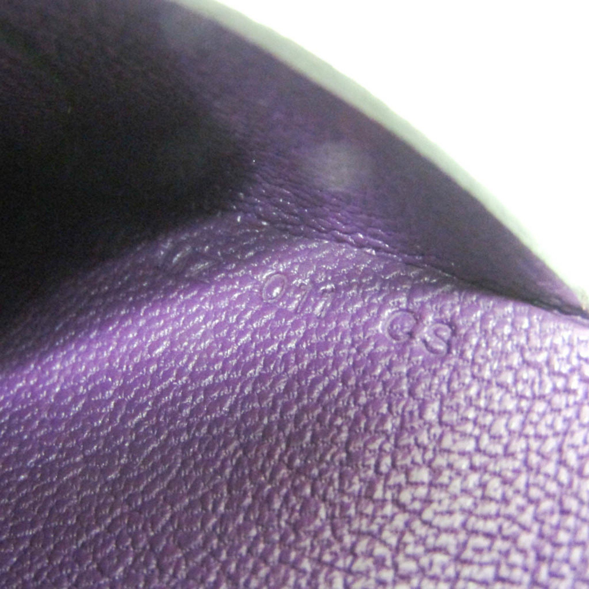 Hermes Hermes Calvi Duo Chevre Leather Card Case Purple Size ONE SIZE - 11 Thumbnail