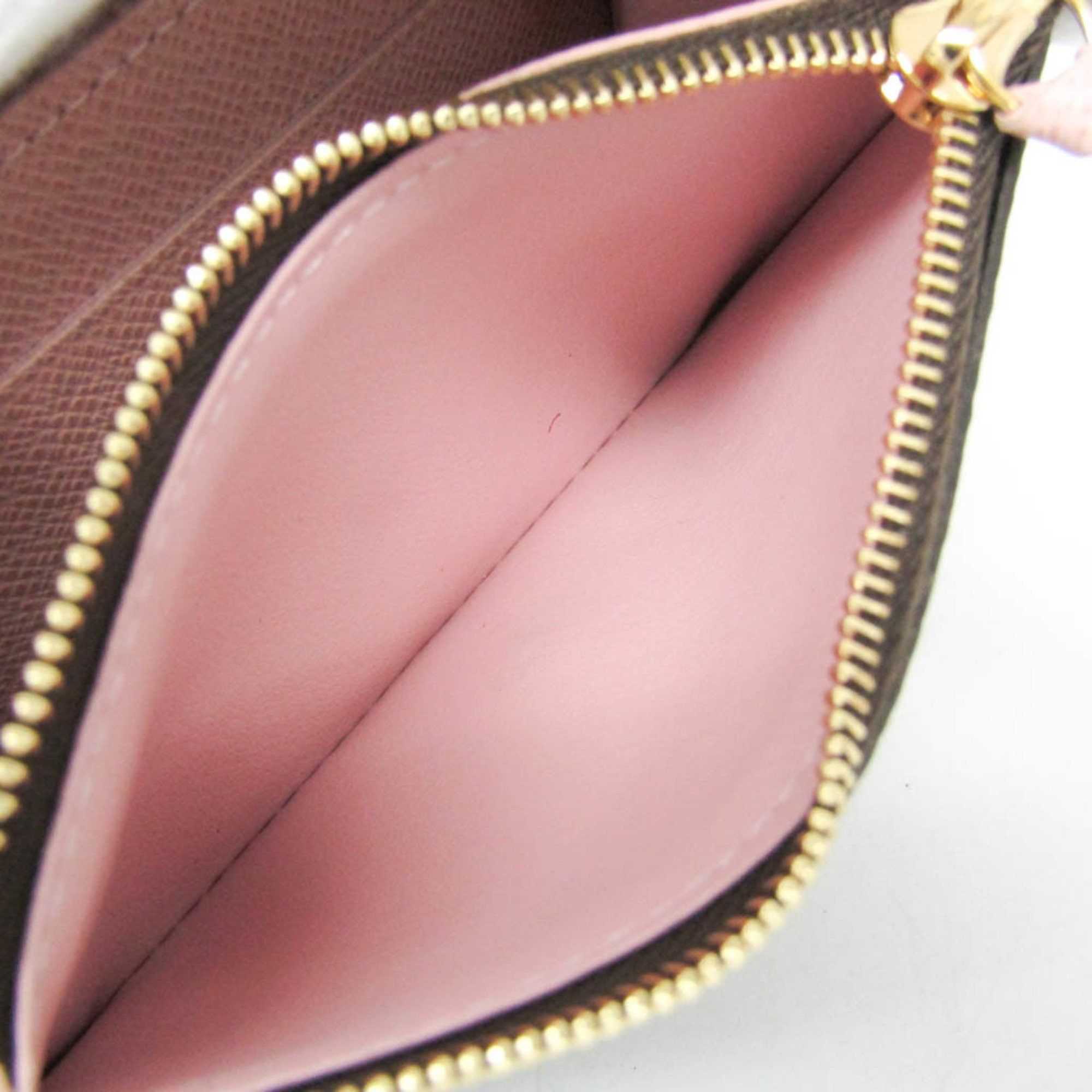 Louis Vuitton Louis Vuitton Damier Rosalie Coin Purse N64423 Women's Damier Canvas Coin Purse/coin Case Brown,Rose Ballerine Size ONE SIZE - 4 Thumbnail