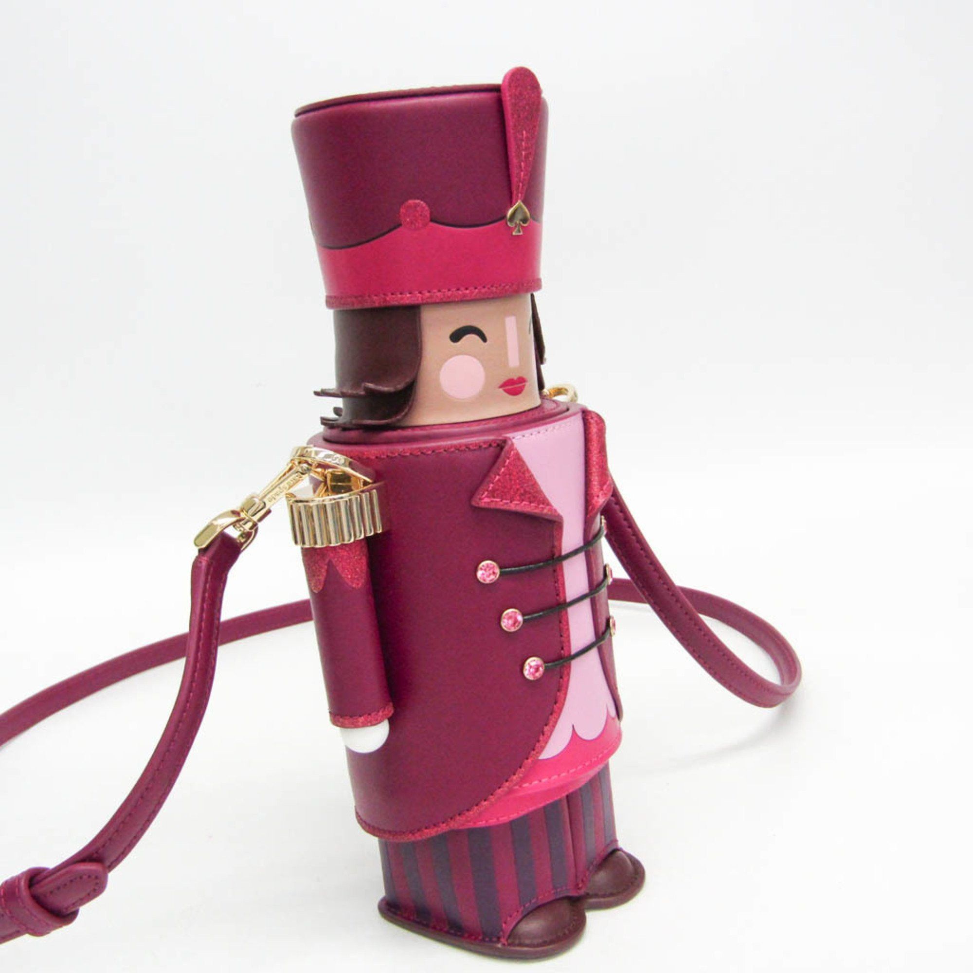 Kate Spade Kate Spade Oh What Fun 3D Nutcracker KJ0741 Women's Leather Shoulder Bag Purple Size ONE SIZE - 7 Thumbnail