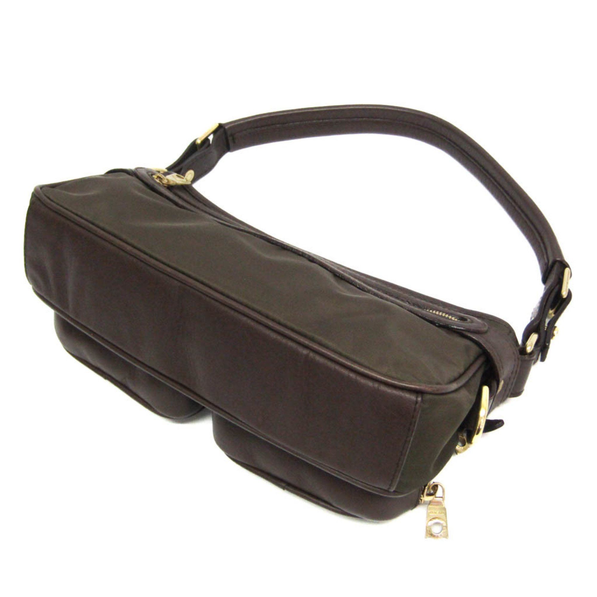 Other Hunting World One-shoulder Small Bag Women's Nylon,Leather Handbag,Shoulder Bag Brown,Khaki Size ONE SIZE - 2 Thumbnail