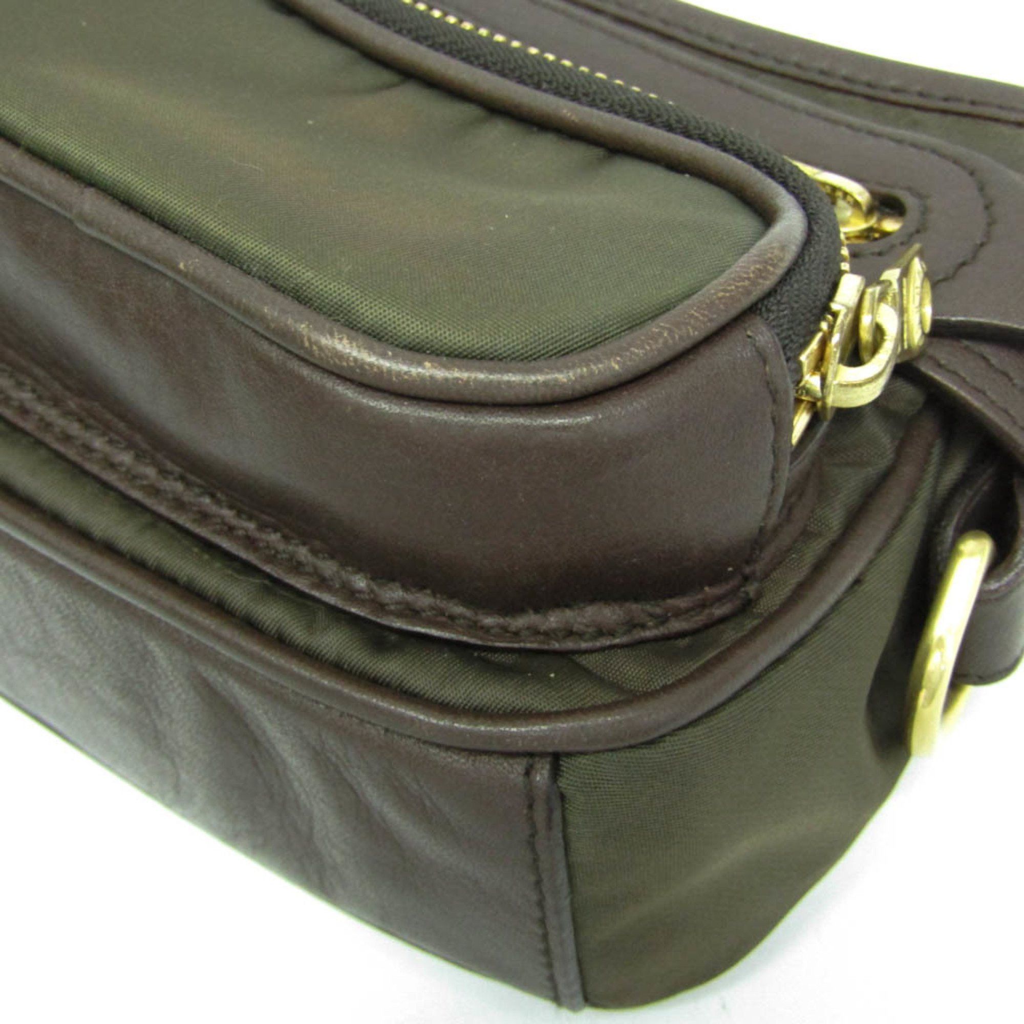 Other Hunting World One-shoulder Small Bag Women's Nylon,Leather Handbag,Shoulder Bag Brown,Khaki Size ONE SIZE - 5 Thumbnail