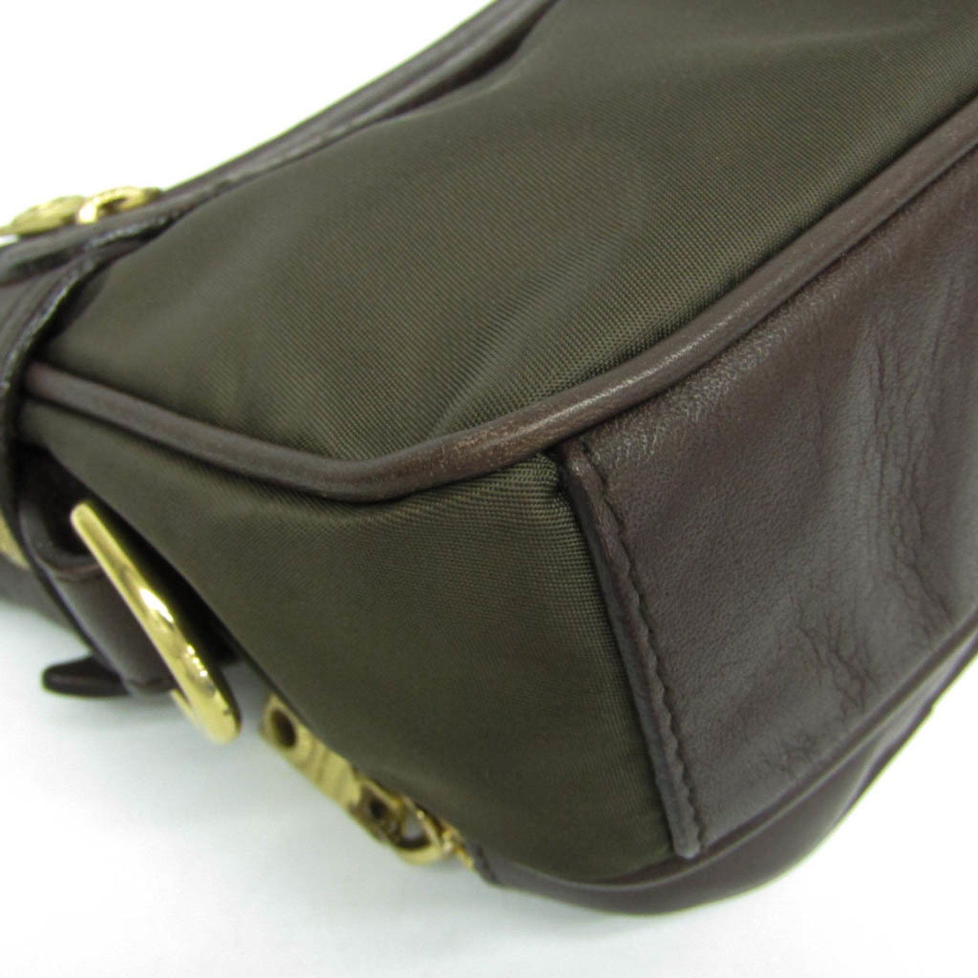 Other Hunting World One-shoulder Small Bag Women's Nylon,Leather Handbag,Shoulder Bag Brown,Khaki Size ONE SIZE - 4 Thumbnail