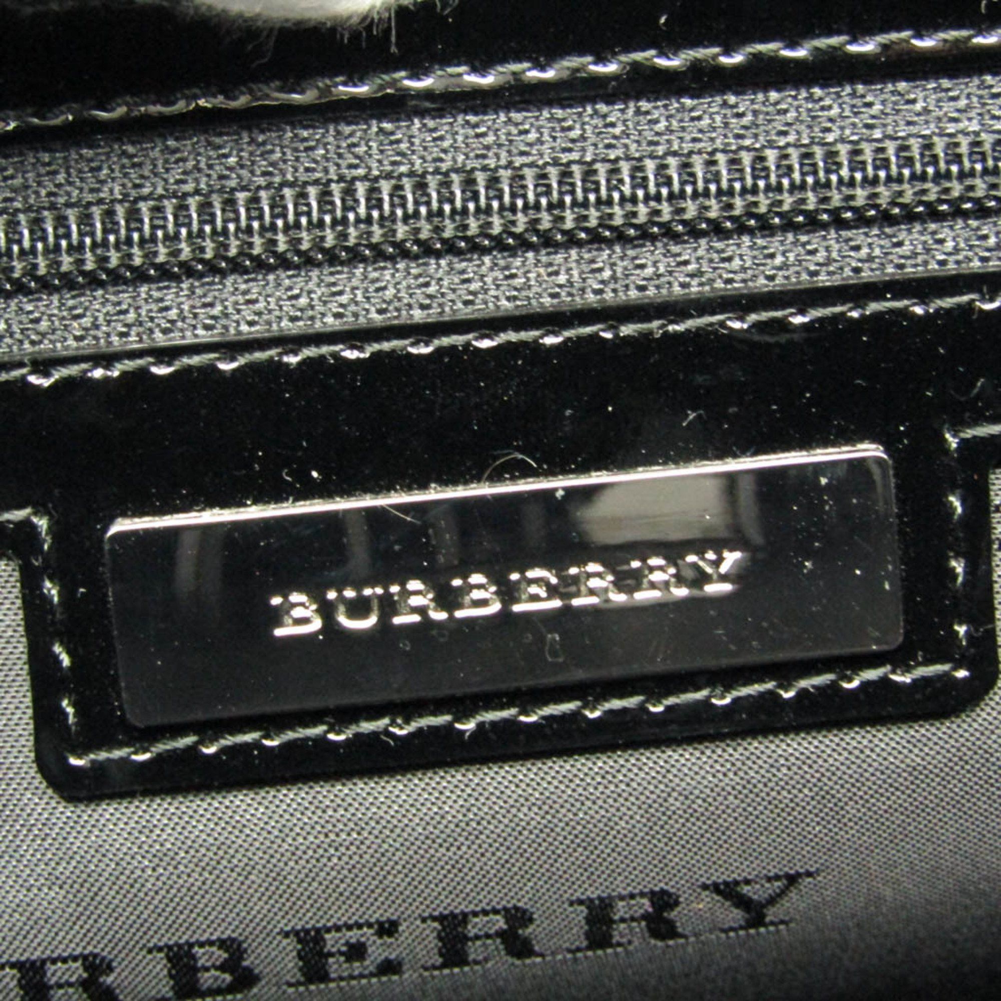 Burberry Burberry Nova Check Women's Patent Leather Shoulder Bag Black Size ONE SIZE - 11 Thumbnail