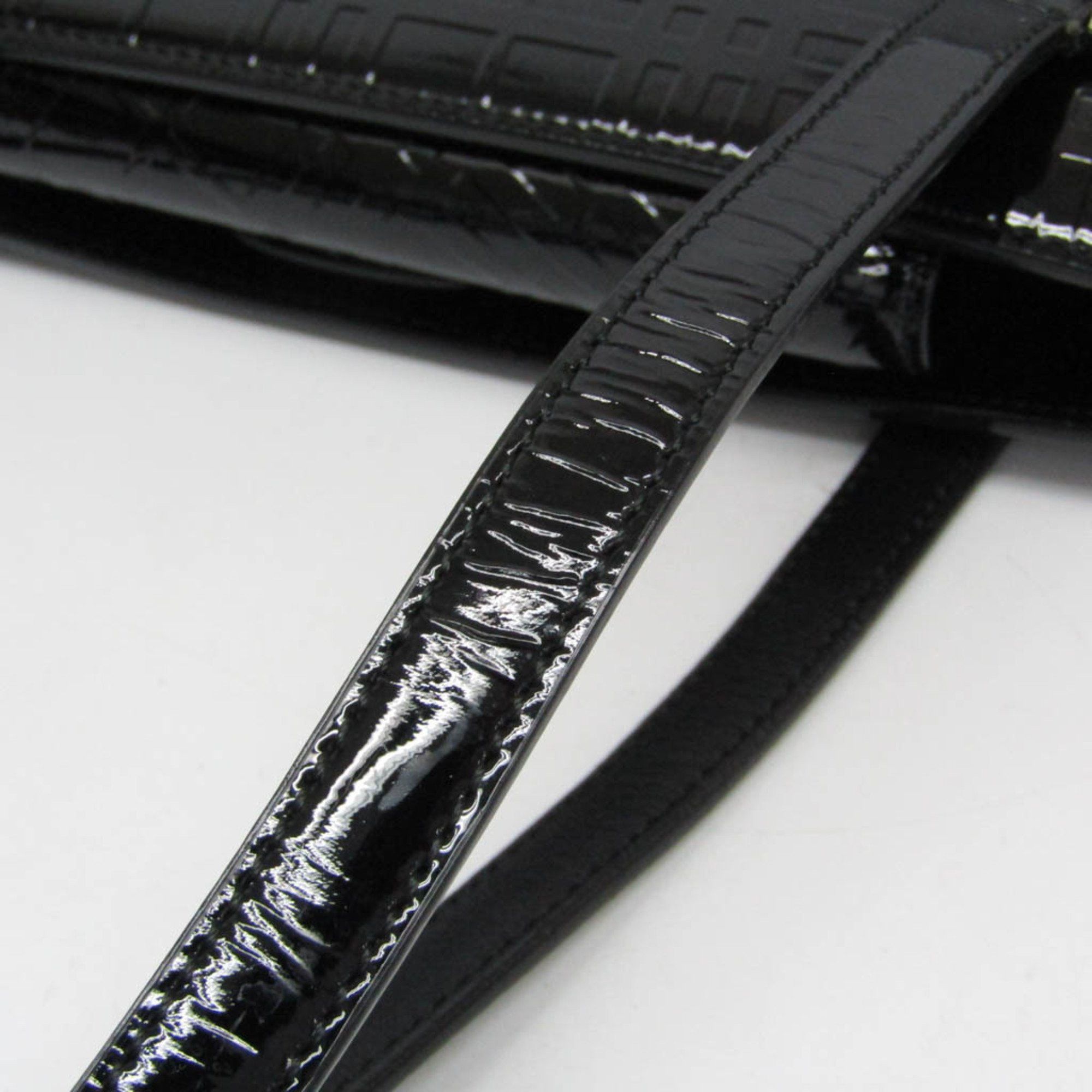 Burberry Burberry Nova Check Women's Patent Leather Shoulder Bag Black Size ONE SIZE - 10 Thumbnail