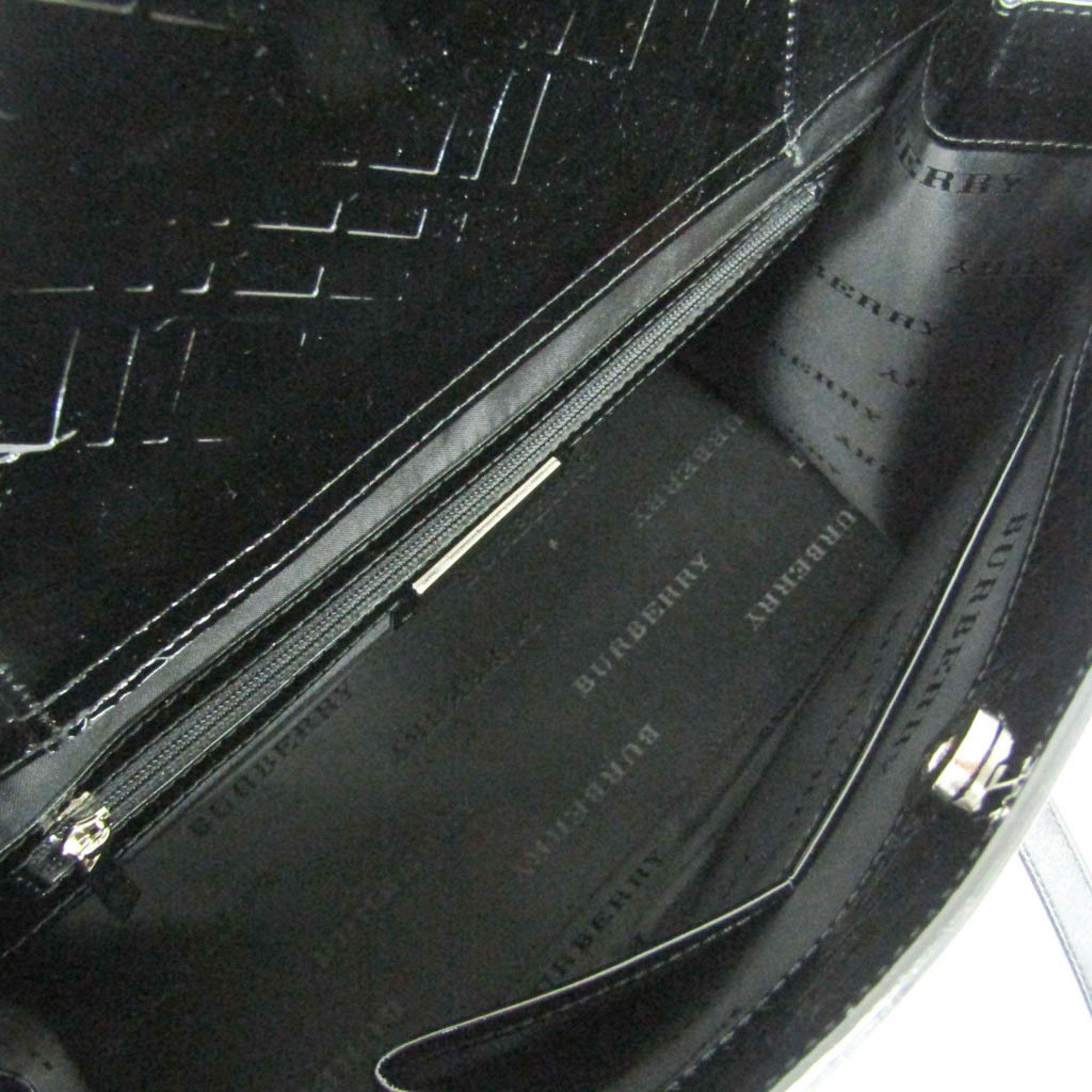 Burberry Burberry Nova Check Women's Patent Leather Shoulder Bag Black Size ONE SIZE - 3 Thumbnail