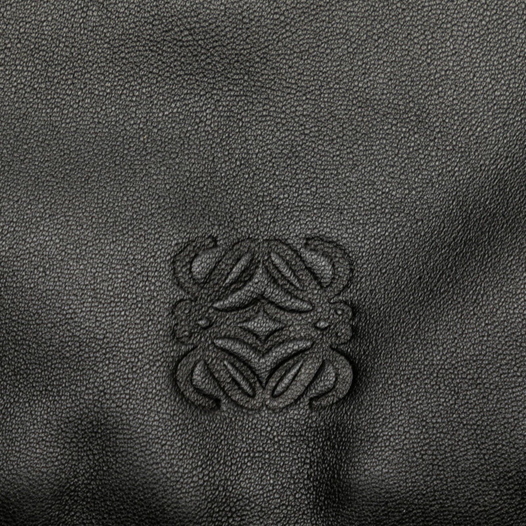 Loewe LOEWE Anagram Handbag Tote Bag Black Leather Women's Size ONE SIZE - 8 Thumbnail
