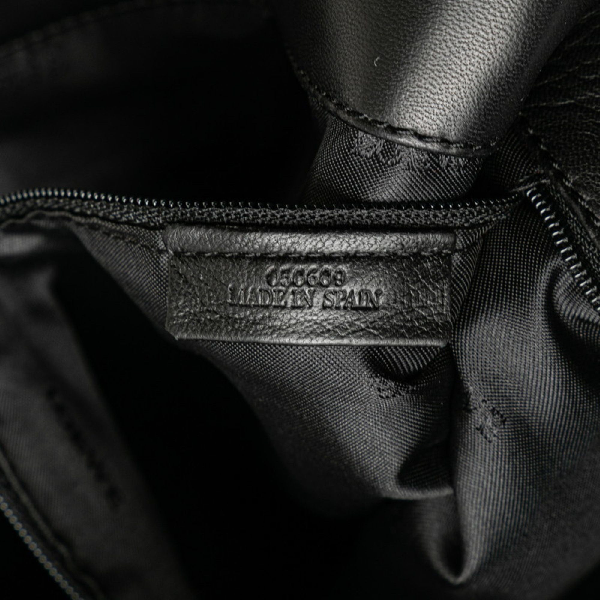 Loewe LOEWE Anagram Handbag Tote Bag Black Leather Women's Size ONE SIZE - 9 Thumbnail