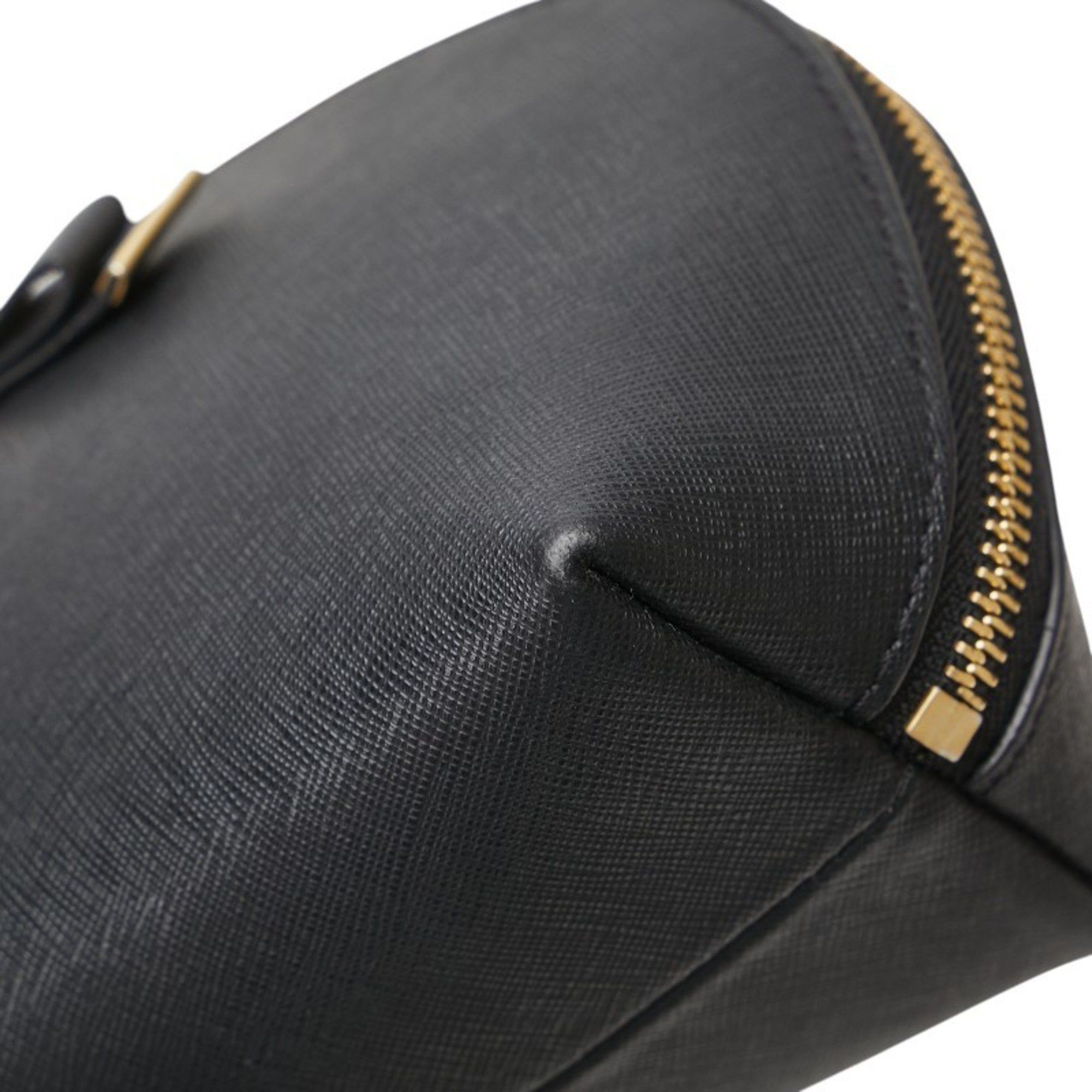 Michael Kors Michael Kors Ribbon Pouch in Black and Gold Leather for Women Size ONE SIZE - 4 Thumbnail