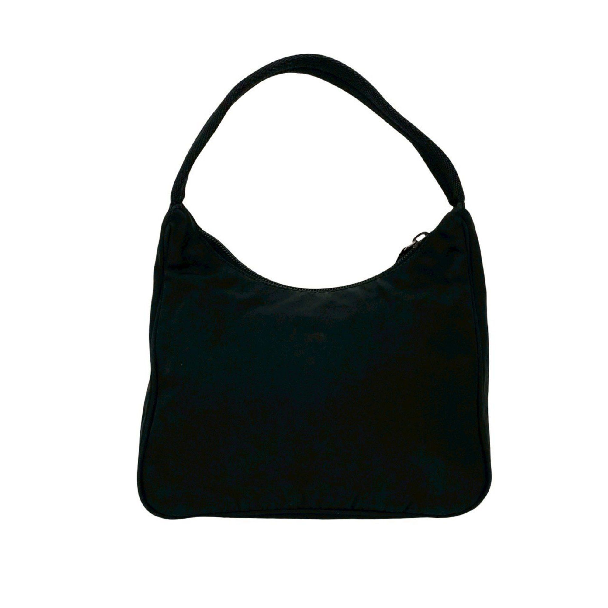 Prada PRADA Tessuto nylon mini handbag in black with triangle logo and silver hardware, model 30249 Size ONE SIZE - 3 Thumbnail