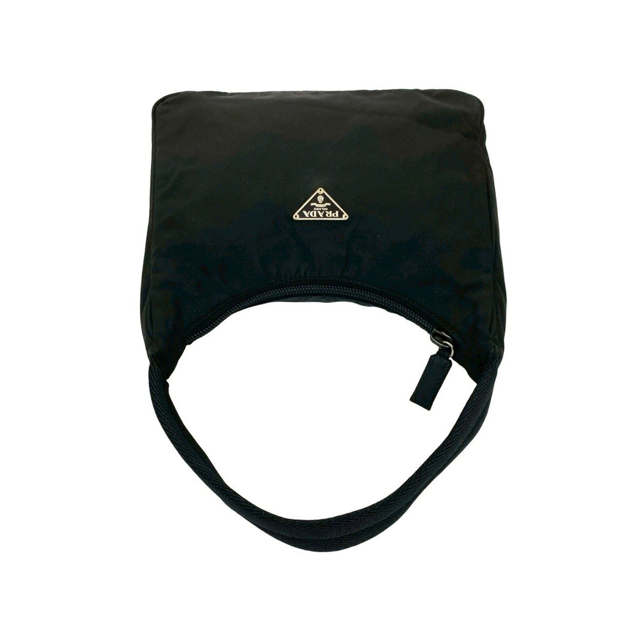 Prada PRADA Tessuto nylon mini handbag in black with triangle logo and silver hardware, model 30249 Size ONE SIZE - 4 Thumbnail