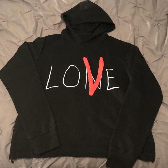 Vlone Vlone Love Black Hoodie | Grailed