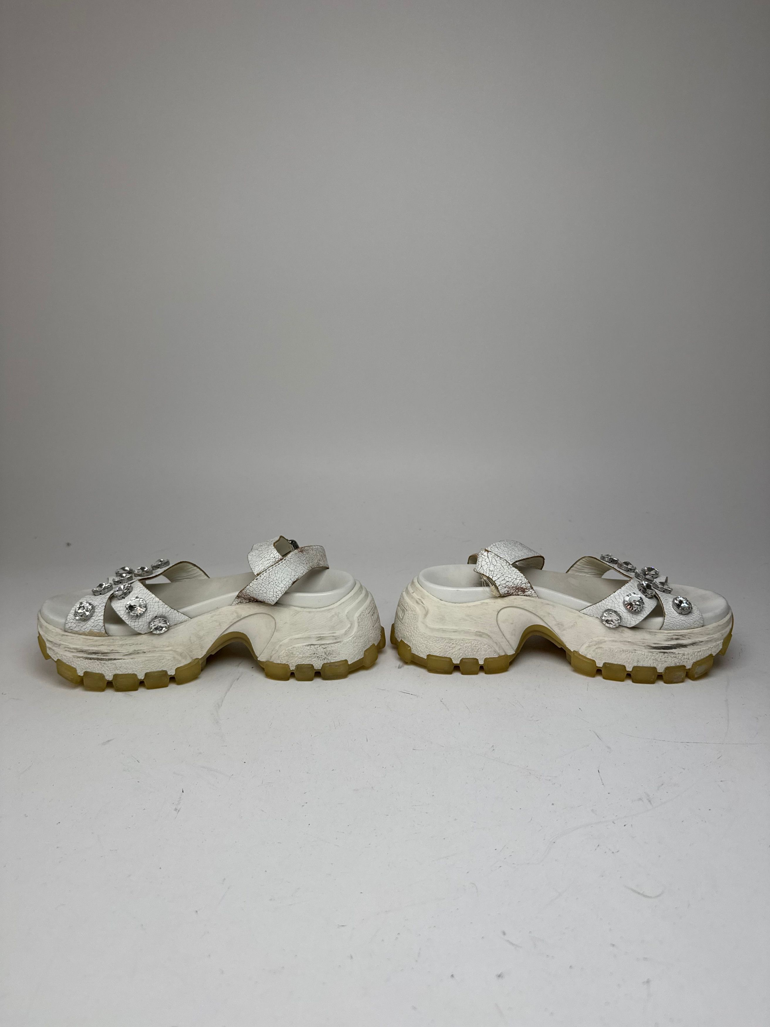 Miu Miu Vintage Leather Sandals / Sneaker White 37 Size US 6 / IT 36 - 4 Thumbnail