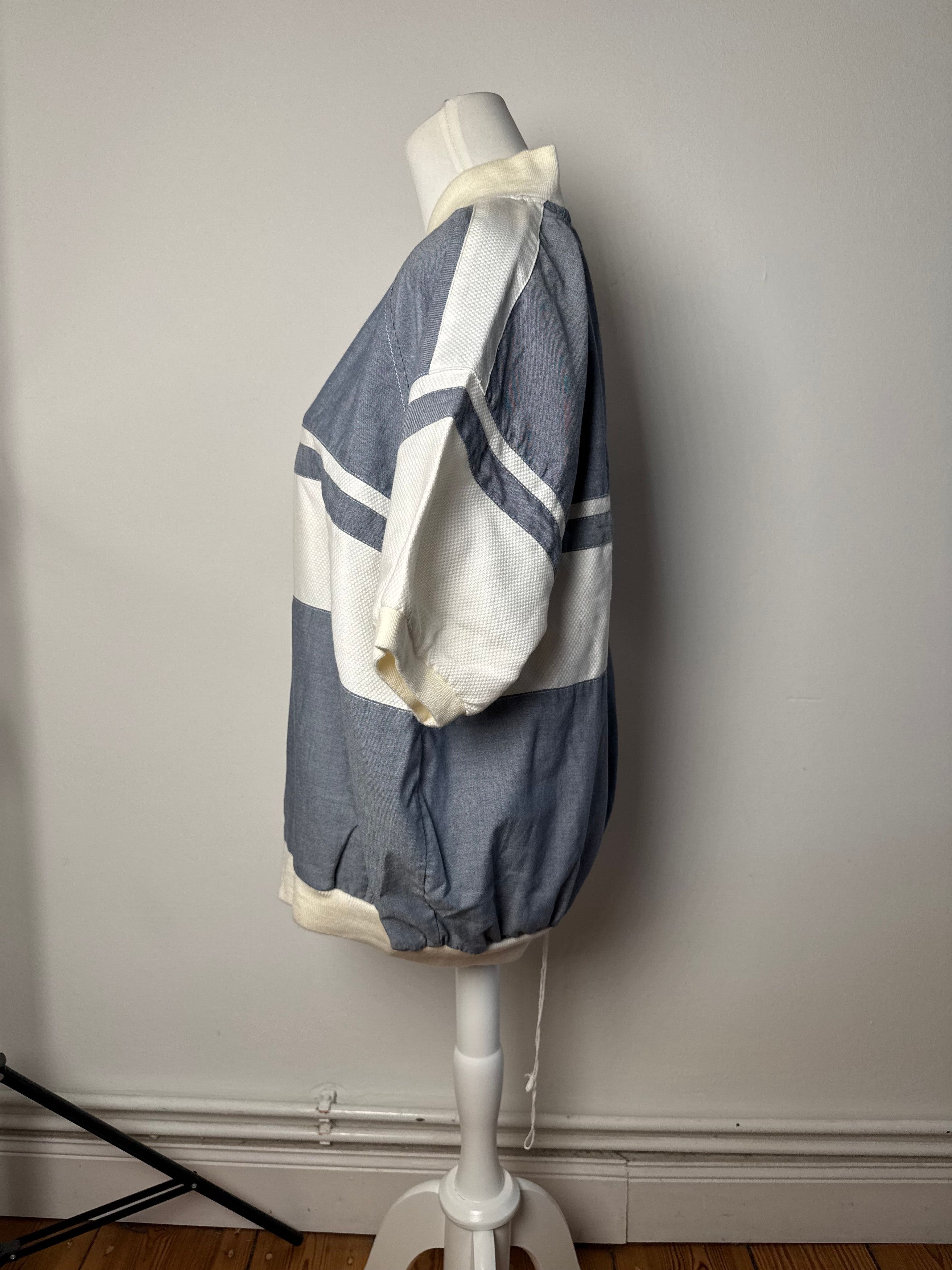 Dior Vintage Mens Short - Sleeve Jacket Blue White L Size L / US 10 / IT 46 - 2 Thumbnail