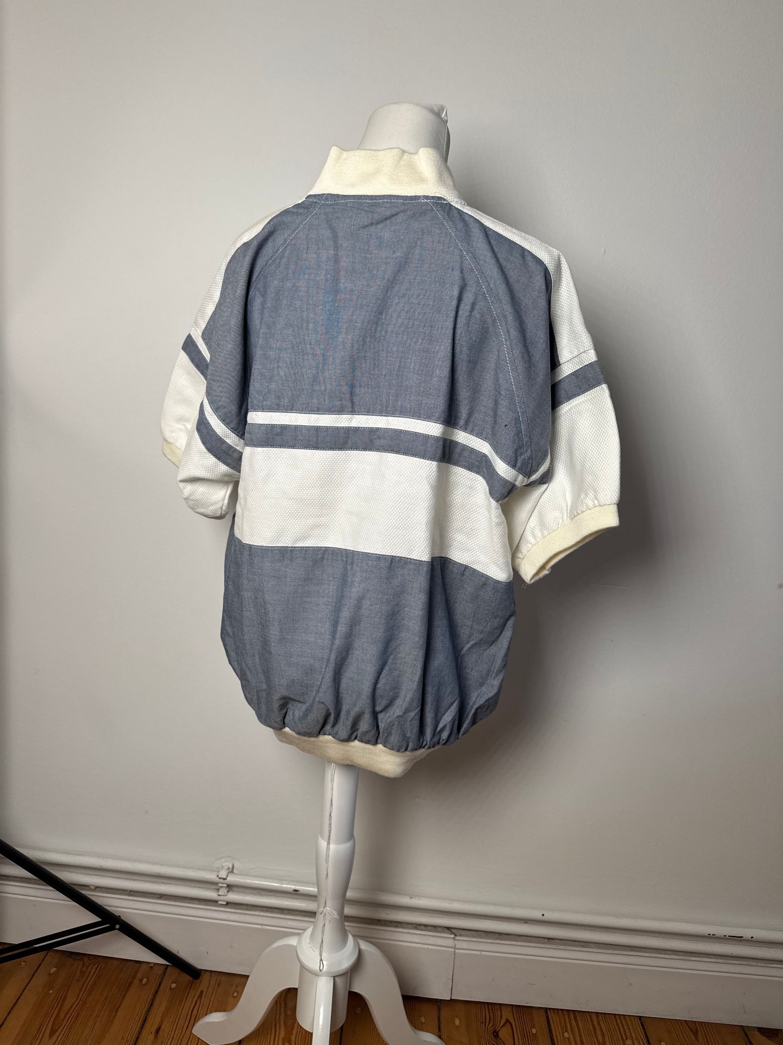 Dior Vintage Mens Short - Sleeve Jacket Blue White L Size L / US 10 / IT 46 - 3 Thumbnail