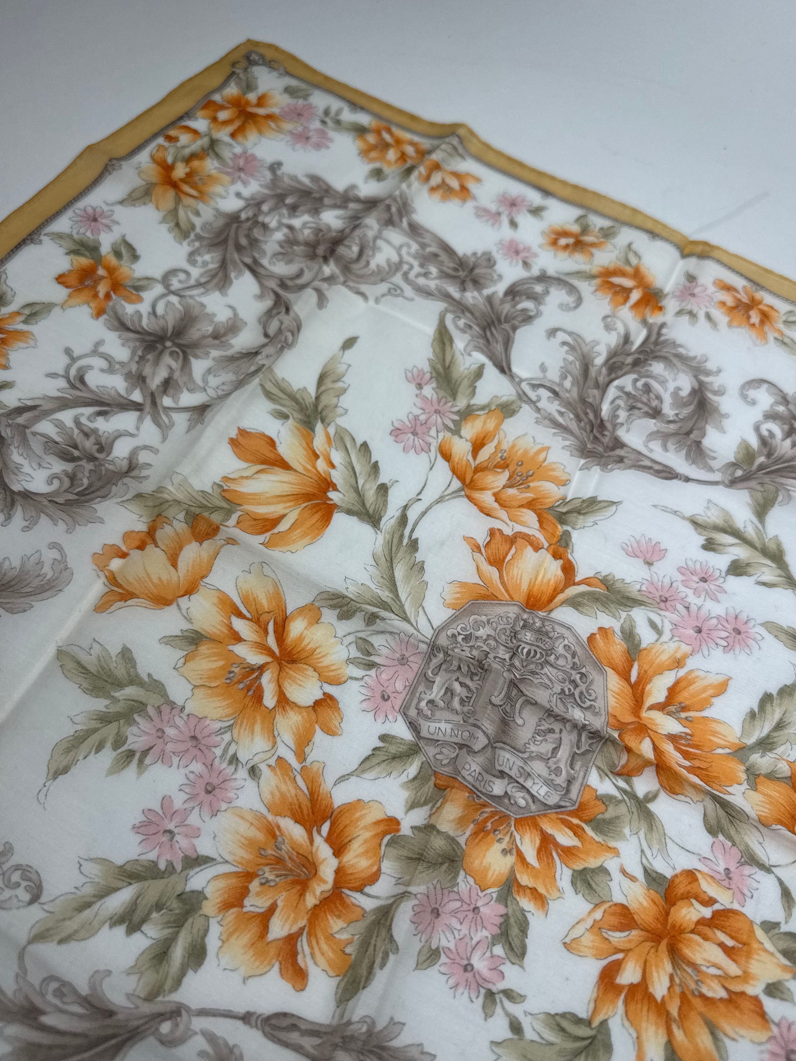 Celine Vintage Scarf Yellow Grey Size ONE SIZE - 7 Thumbnail