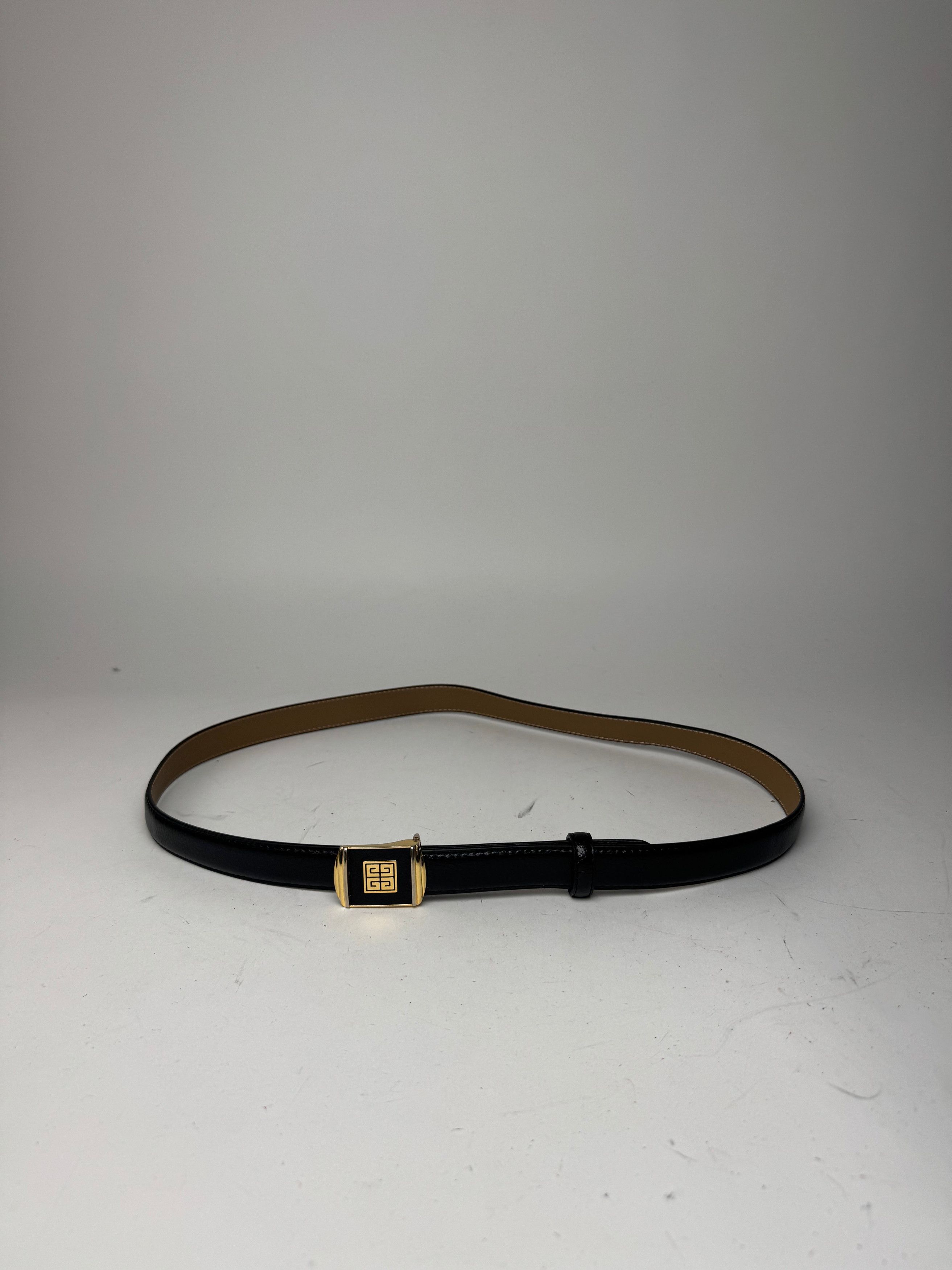 Givenchy Vintage Leather Belt black Size ONE SIZE - 8 Thumbnail