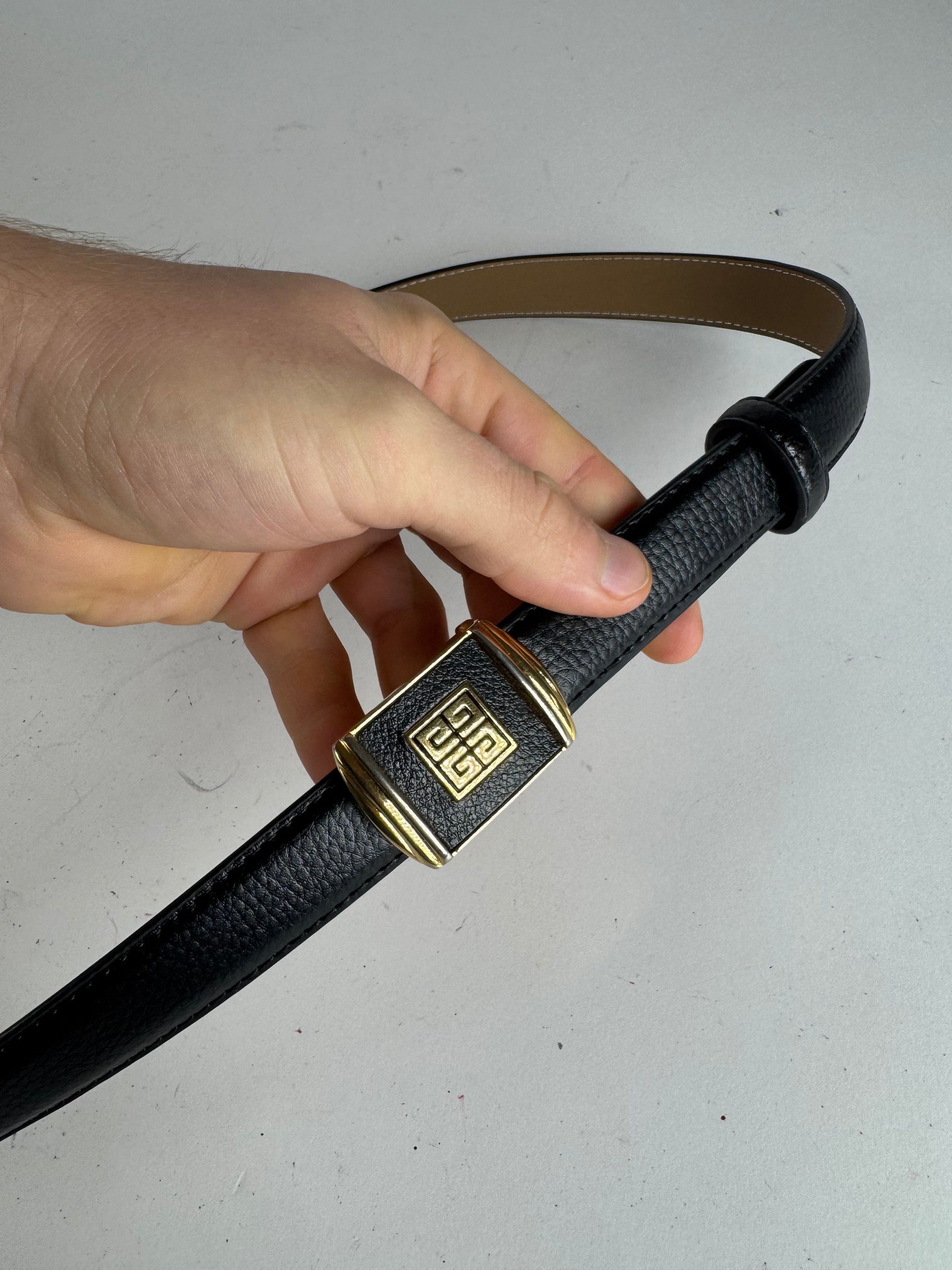 Givenchy Vintage Leather Belt black Size ONE SIZE - 3 Thumbnail