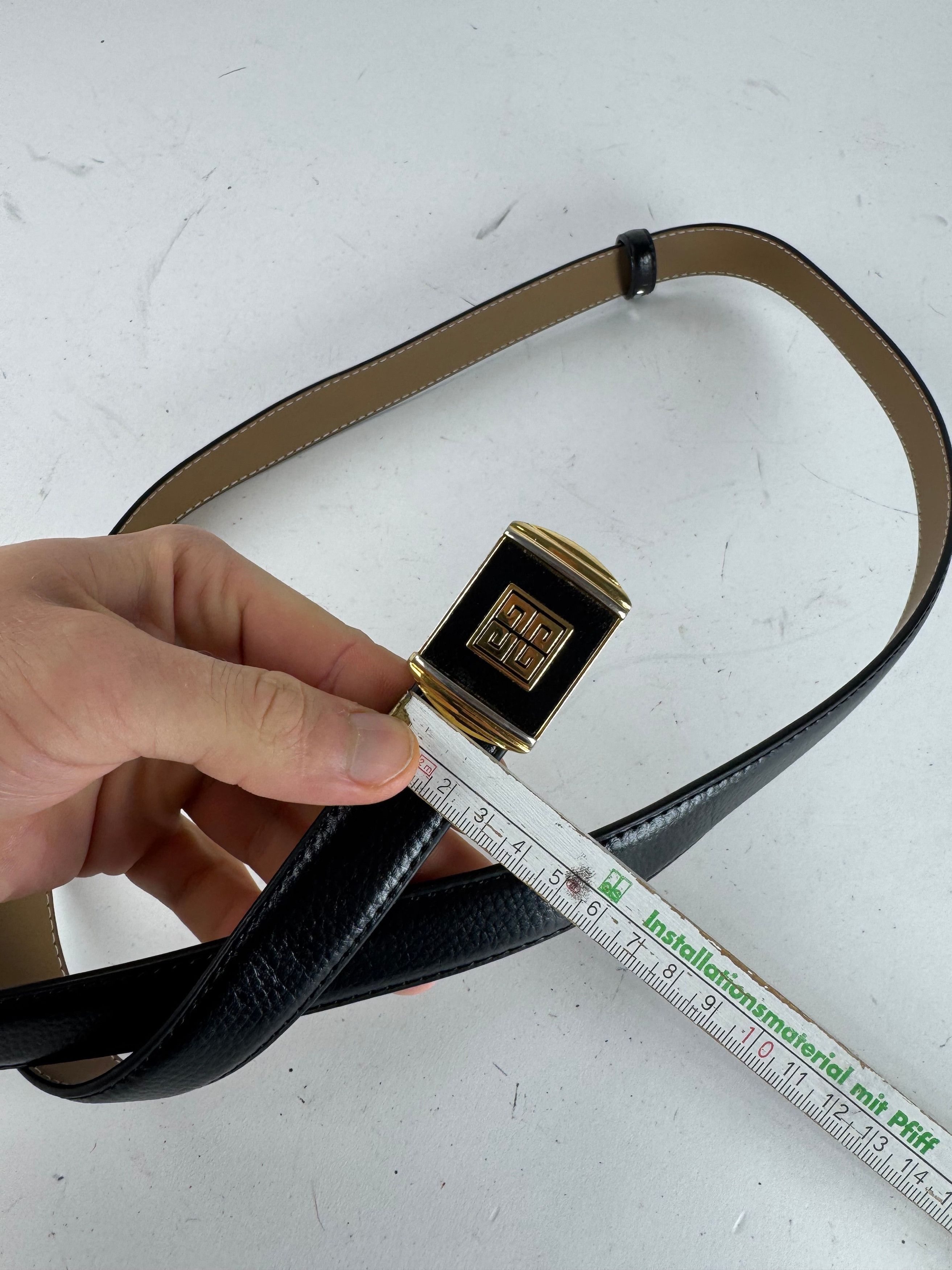Givenchy Vintage Leather Belt black Size ONE SIZE - 10 Thumbnail