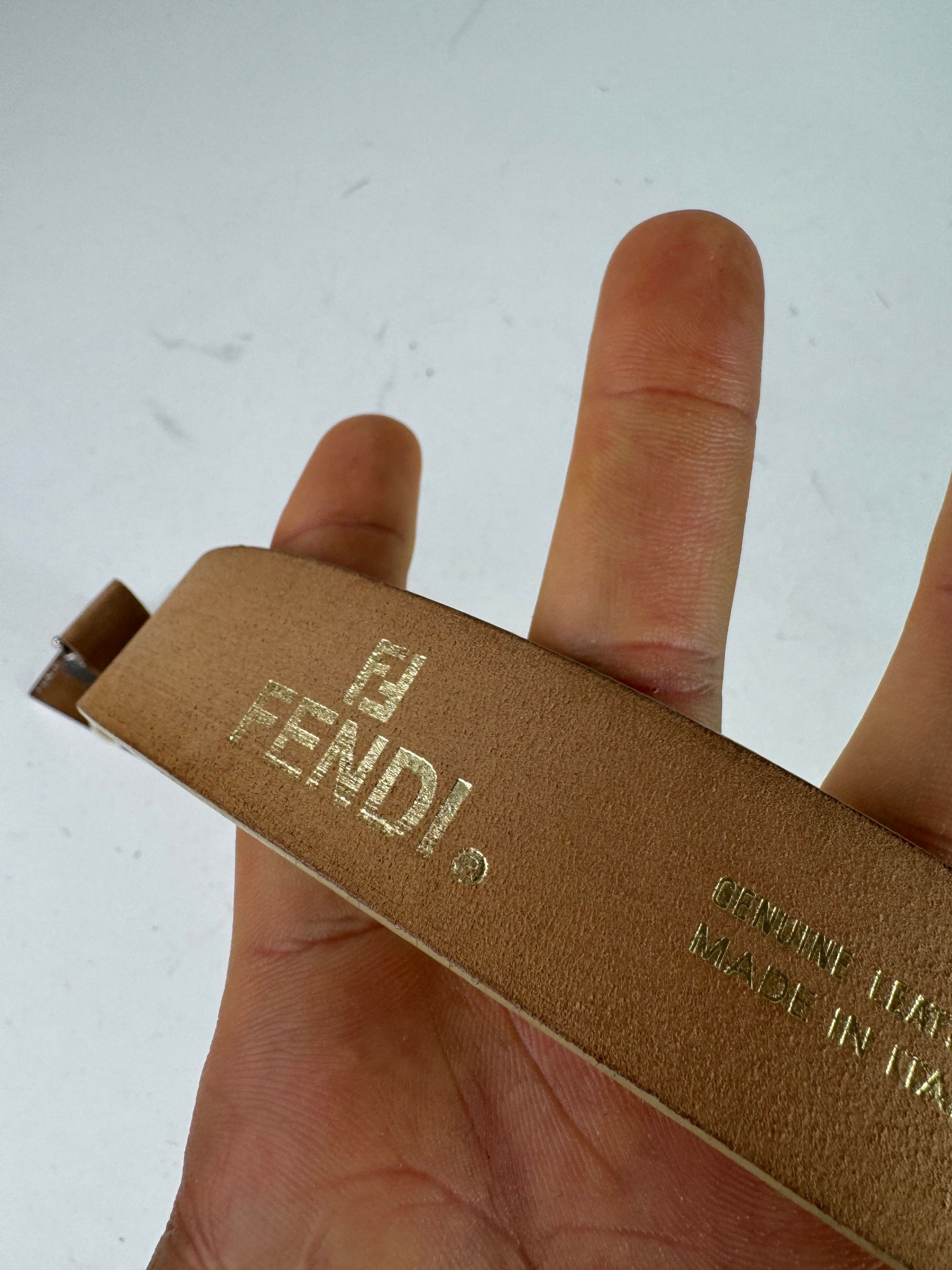 Fendi Vintage Leather Belt beige Size ONE SIZE - 5 Thumbnail