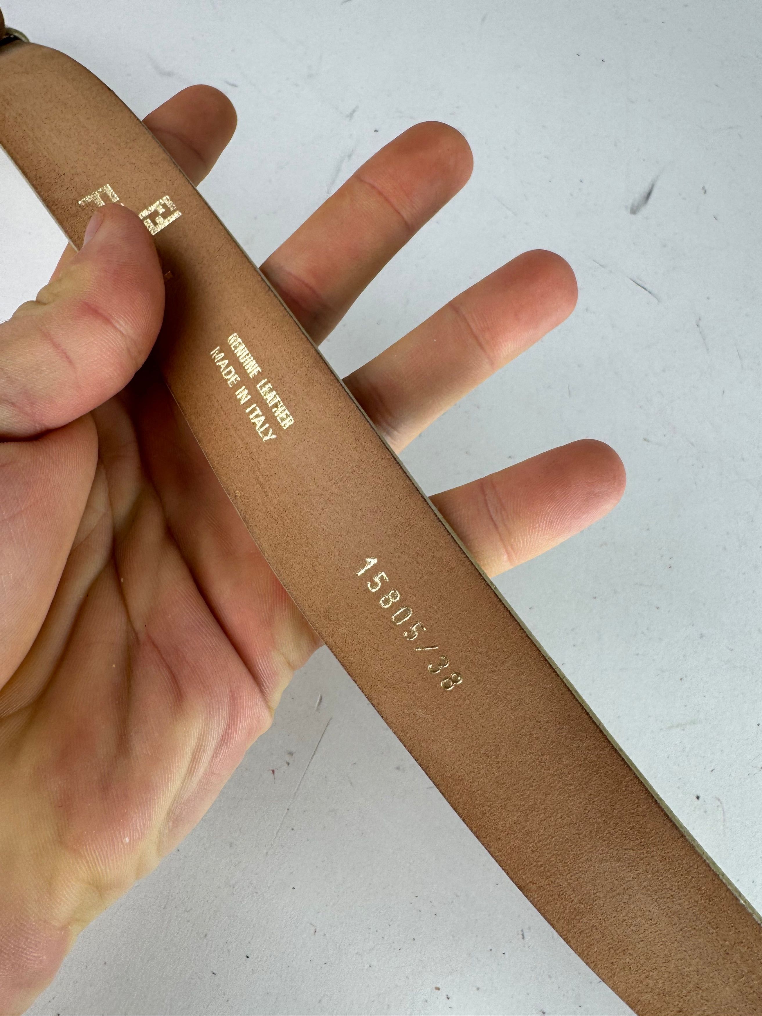Fendi Vintage Leather Belt beige Size ONE SIZE - 6 Thumbnail