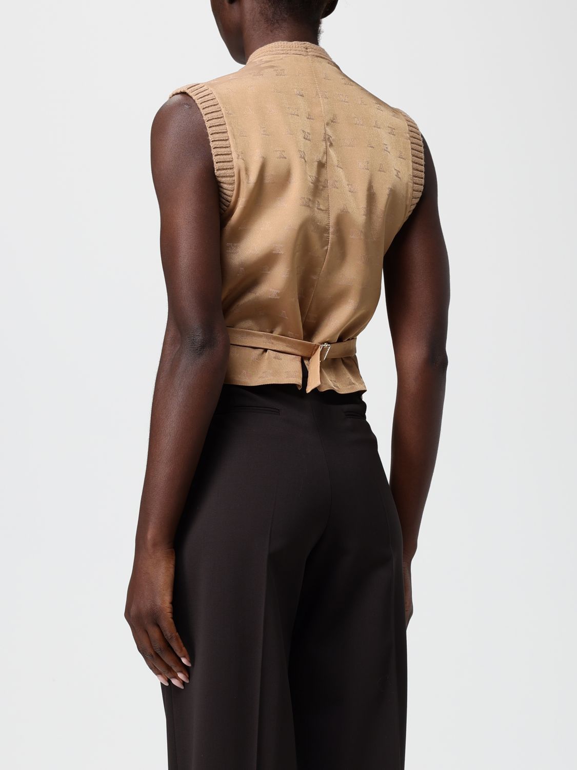 Max Mara Max Mara Waistcoat Woman Camel Size M / US 6-8 / IT 42-44 - 3 Thumbnail