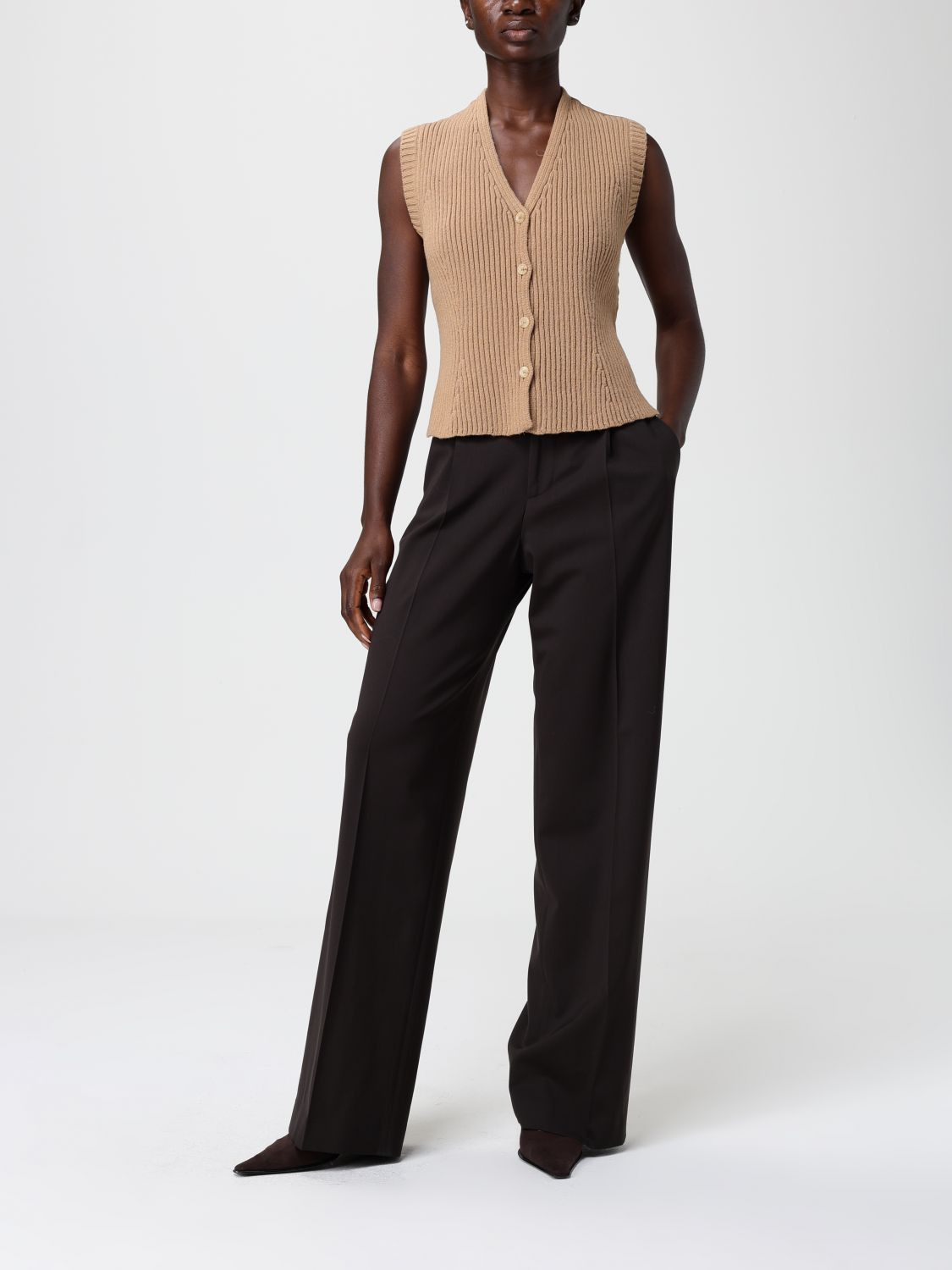 Max Mara Max Mara Waistcoat Woman Camel Size M / US 6-8 / IT 42-44 - 2 Thumbnail