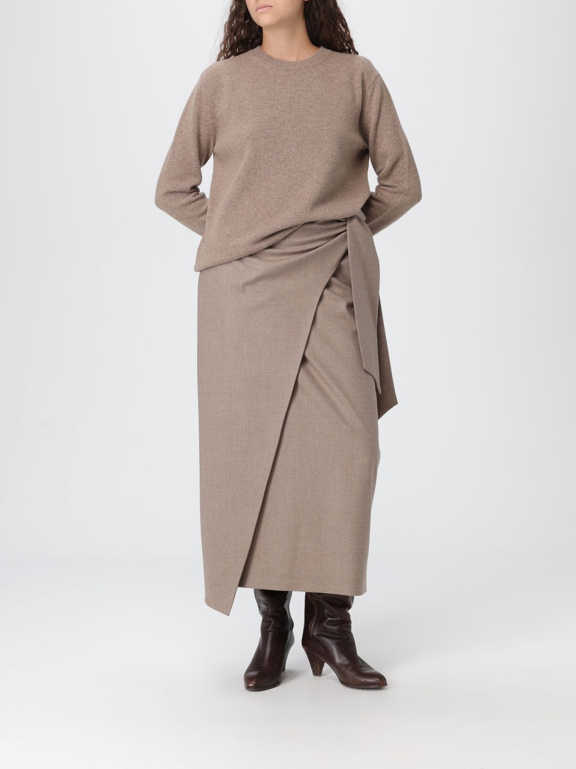 Max Mara Max Mara Sweater Woman Sand Size L / US 10 / IT 46 - 2 Thumbnail