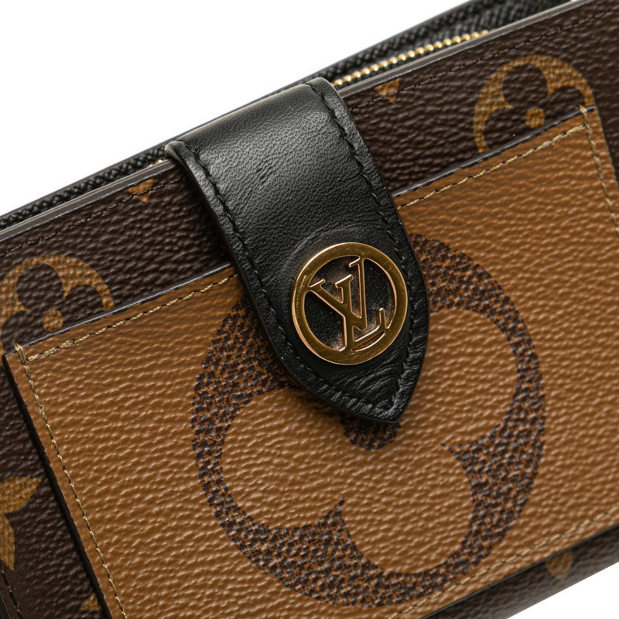 Louis Vuitton Louis Vuitton Monogram Giant Reverse Portefeuille Juliet Bifold Wallet M69432 Brown Leather Women's LOUIS VUITTON Size ONE SIZE - 8 Thumbnail