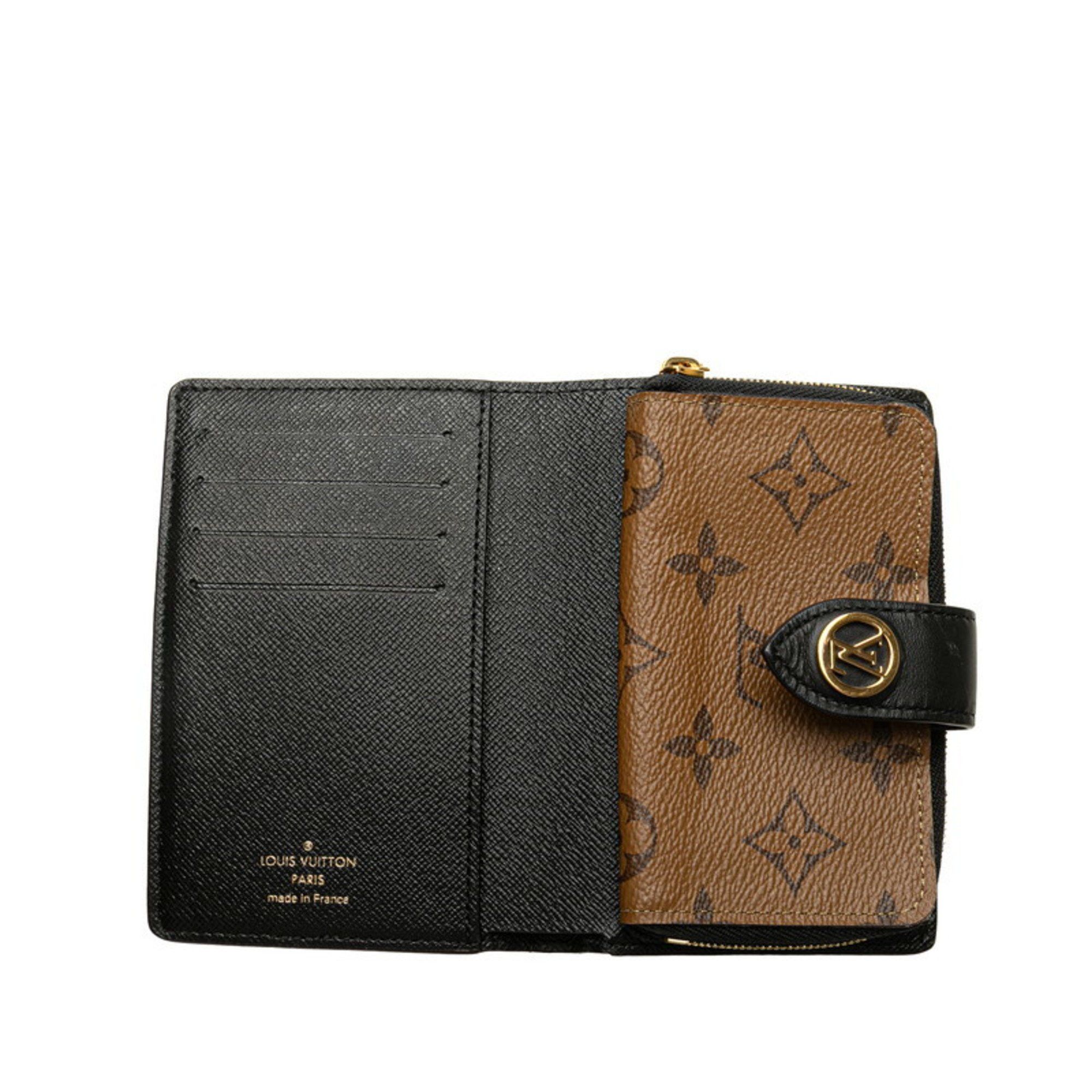 Louis Vuitton Louis Vuitton Monogram Giant Reverse Portefeuille Juliet Bifold Wallet M69432 Brown Leather Women's LOUIS VUITTON Size ONE SIZE - 4 Thumbnail