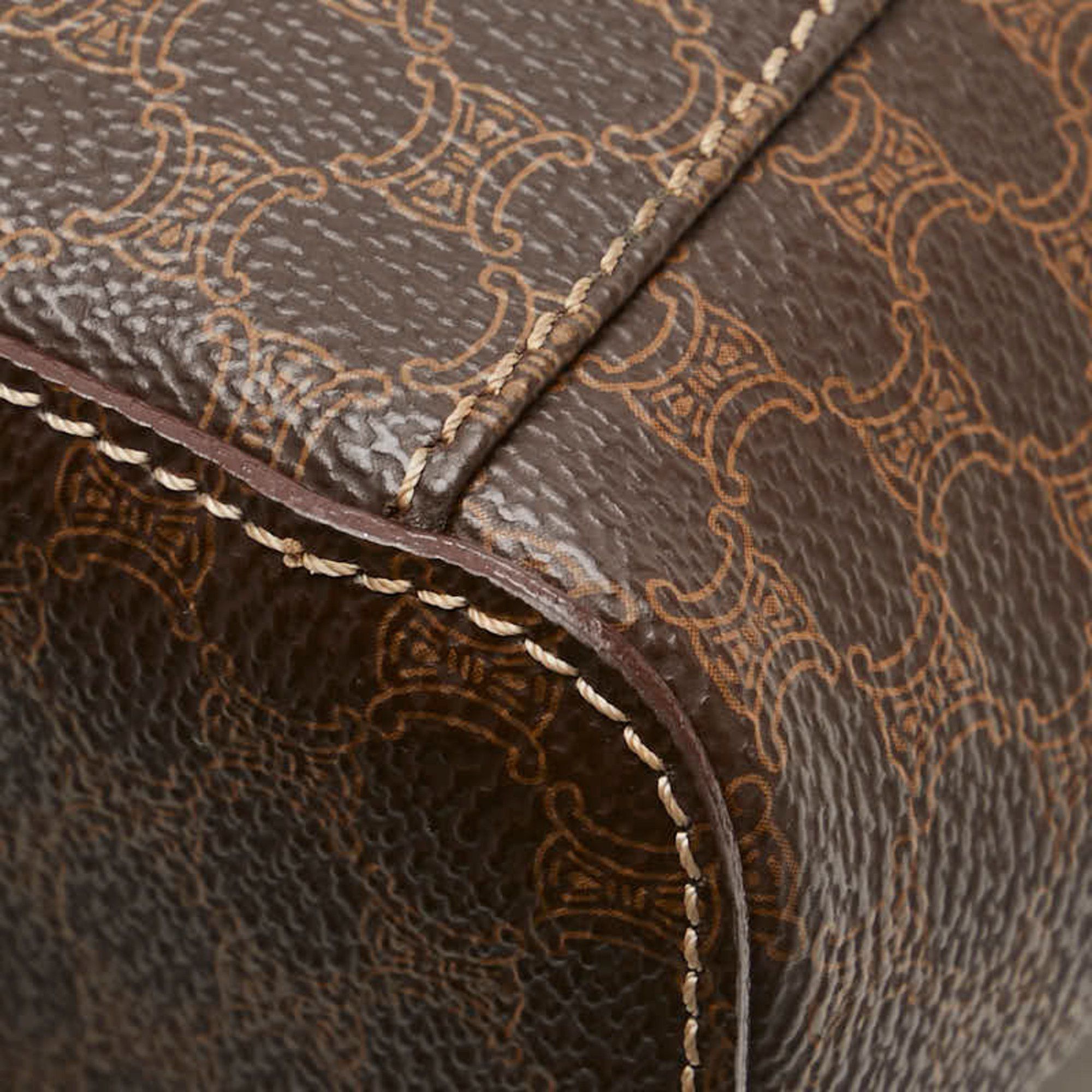 Celine Celine Macadam handbag vanity bag brown leather women's CELINE Size ONE SIZE - 6 Thumbnail