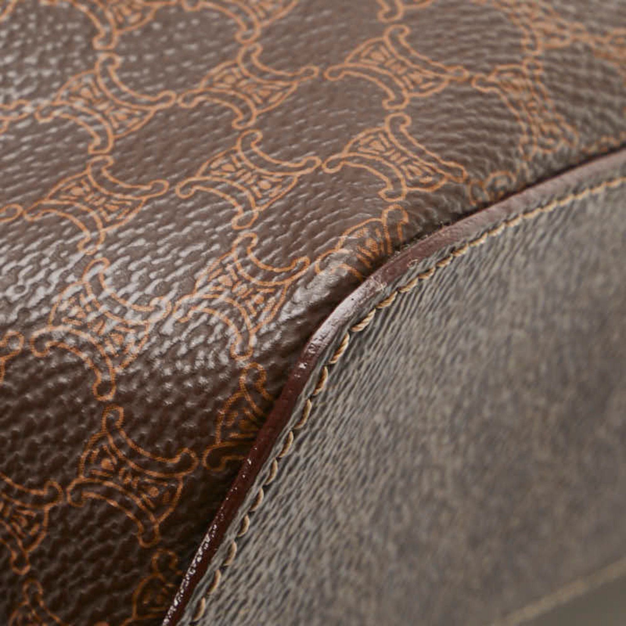 Celine Celine Macadam handbag vanity bag brown leather women's CELINE Size ONE SIZE - 4 Thumbnail