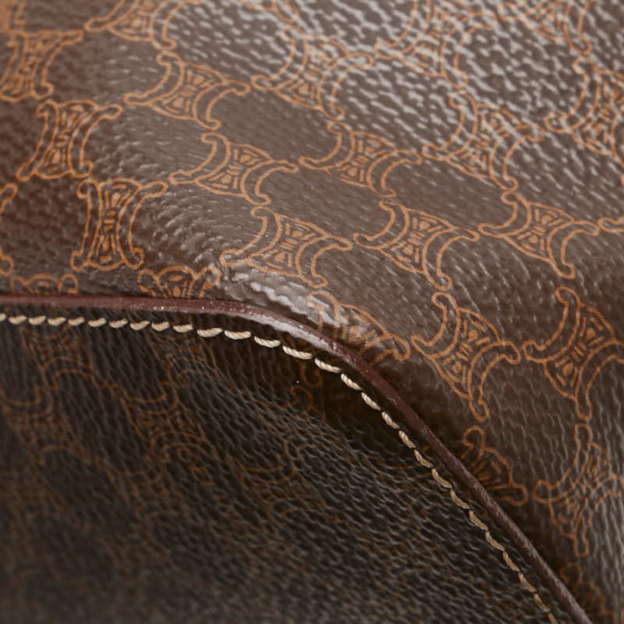 Celine Celine Macadam handbag vanity bag brown leather women's CELINE Size ONE SIZE - 5 Thumbnail