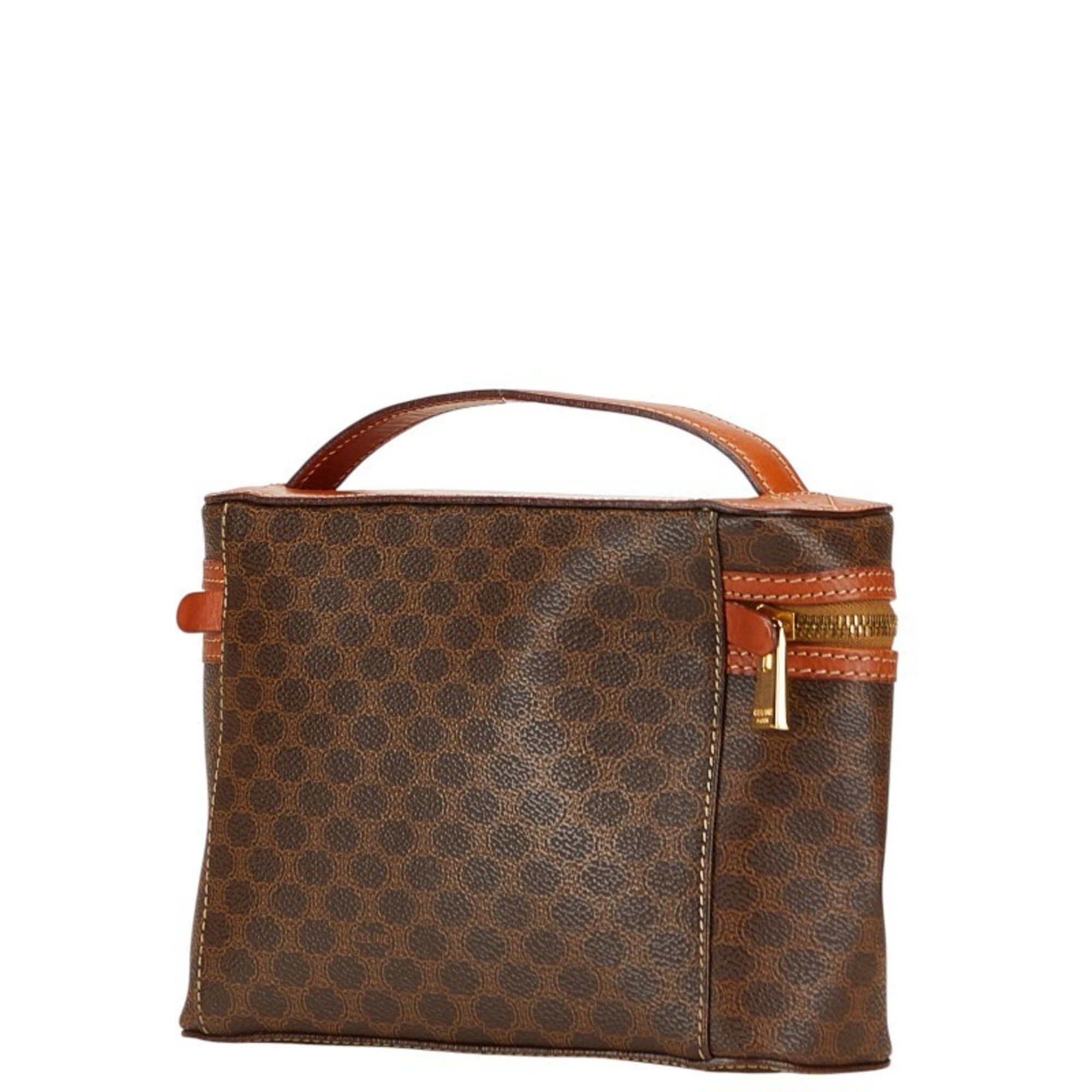 Celine Celine Macadam handbag vanity bag brown leather women's CELINE Size ONE SIZE - 2 Thumbnail