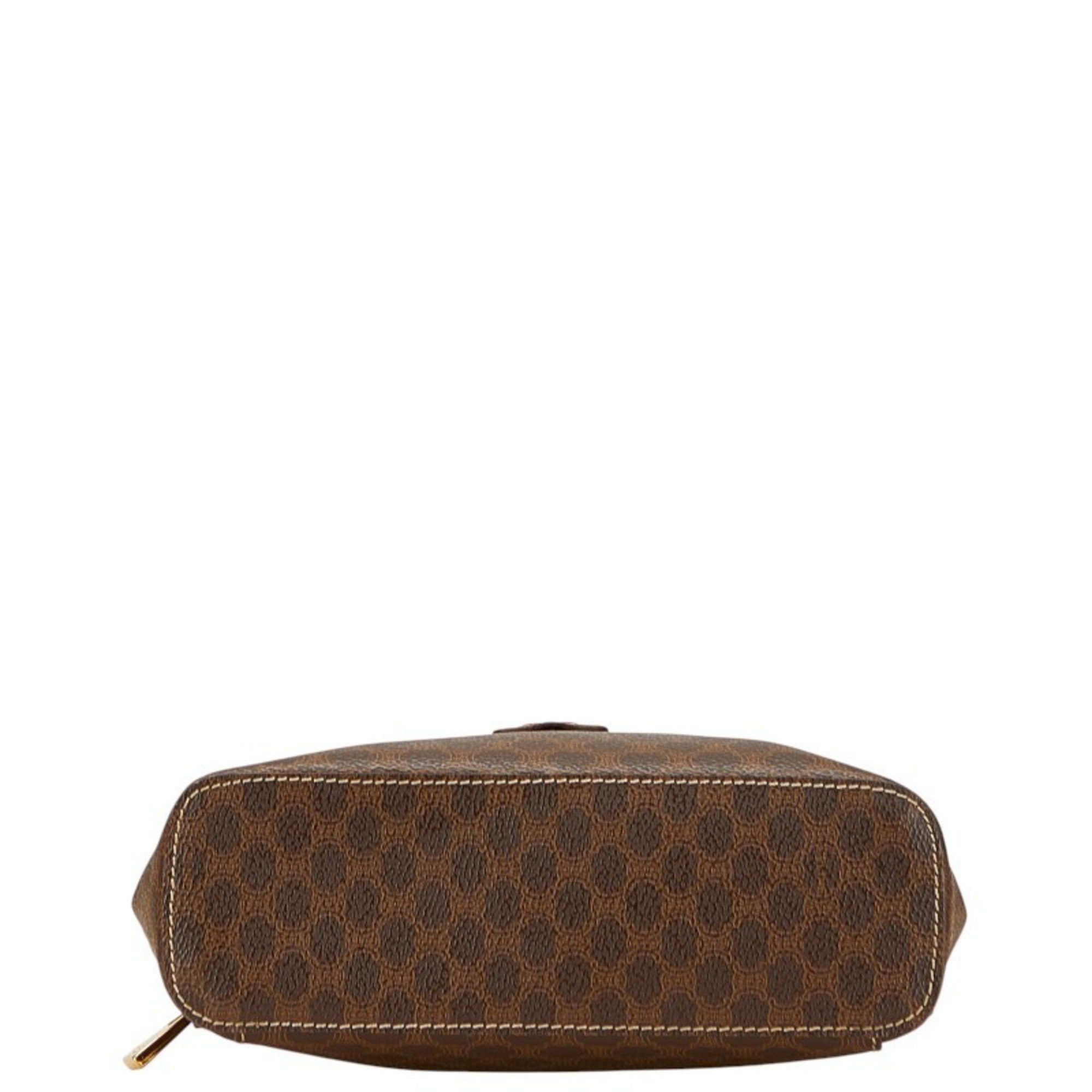 Celine Celine Macadam handbag vanity bag brown leather women's CELINE Size ONE SIZE - 3 Thumbnail
