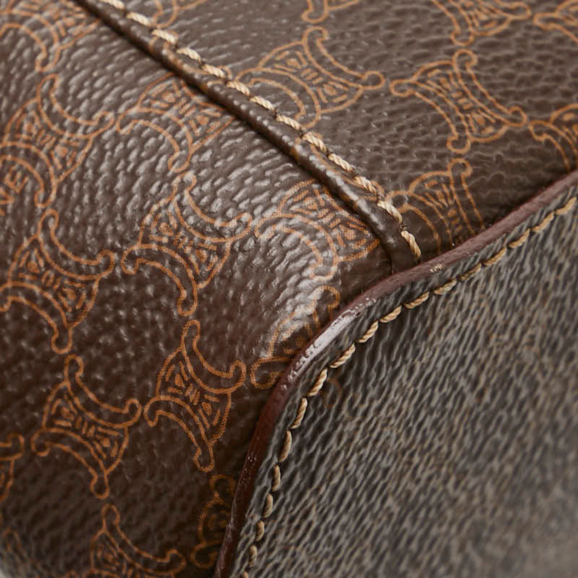 Celine Celine Macadam handbag vanity bag brown leather women's CELINE Size ONE SIZE - 7 Thumbnail