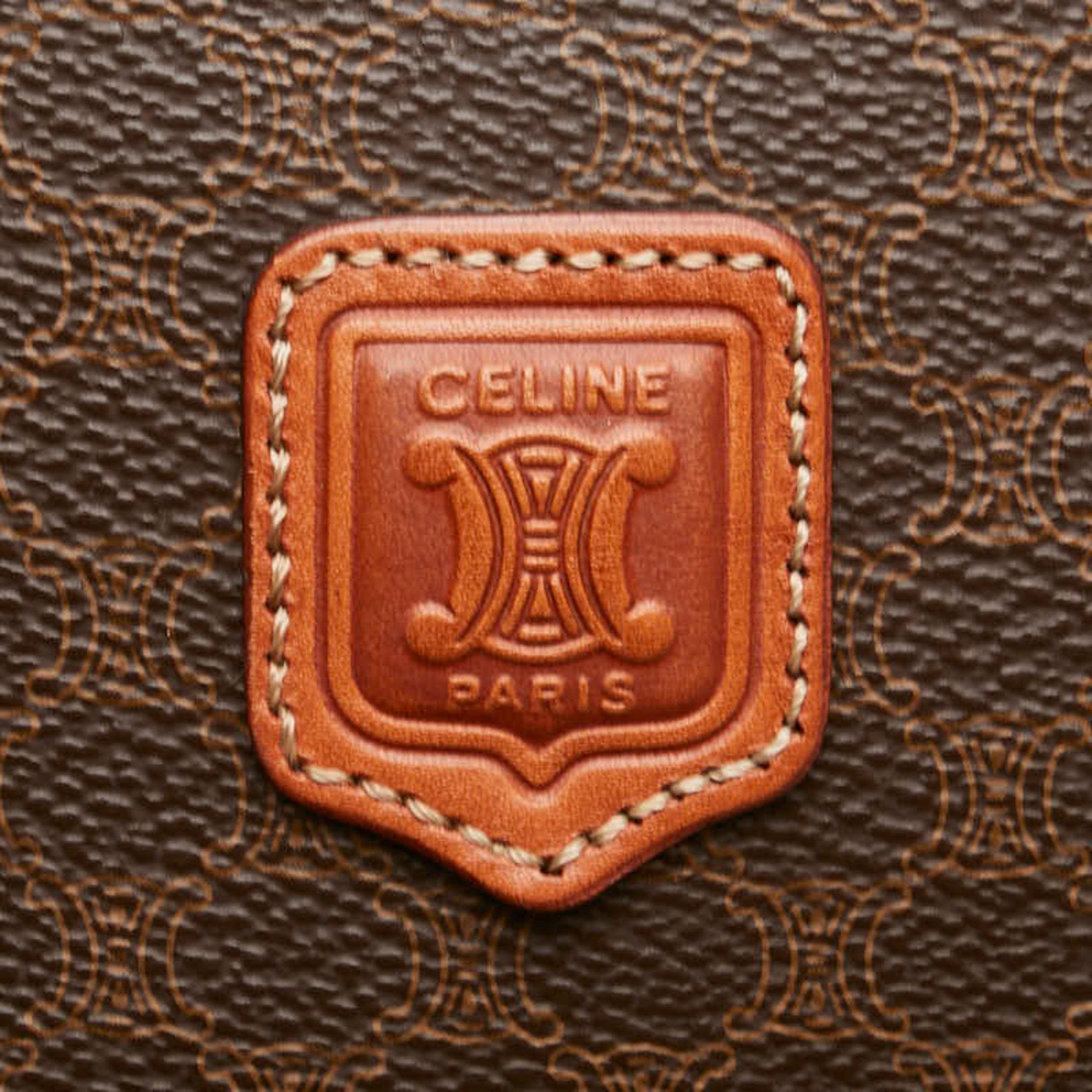 Celine Celine Macadam handbag vanity bag brown leather women's CELINE Size ONE SIZE - 11 Thumbnail