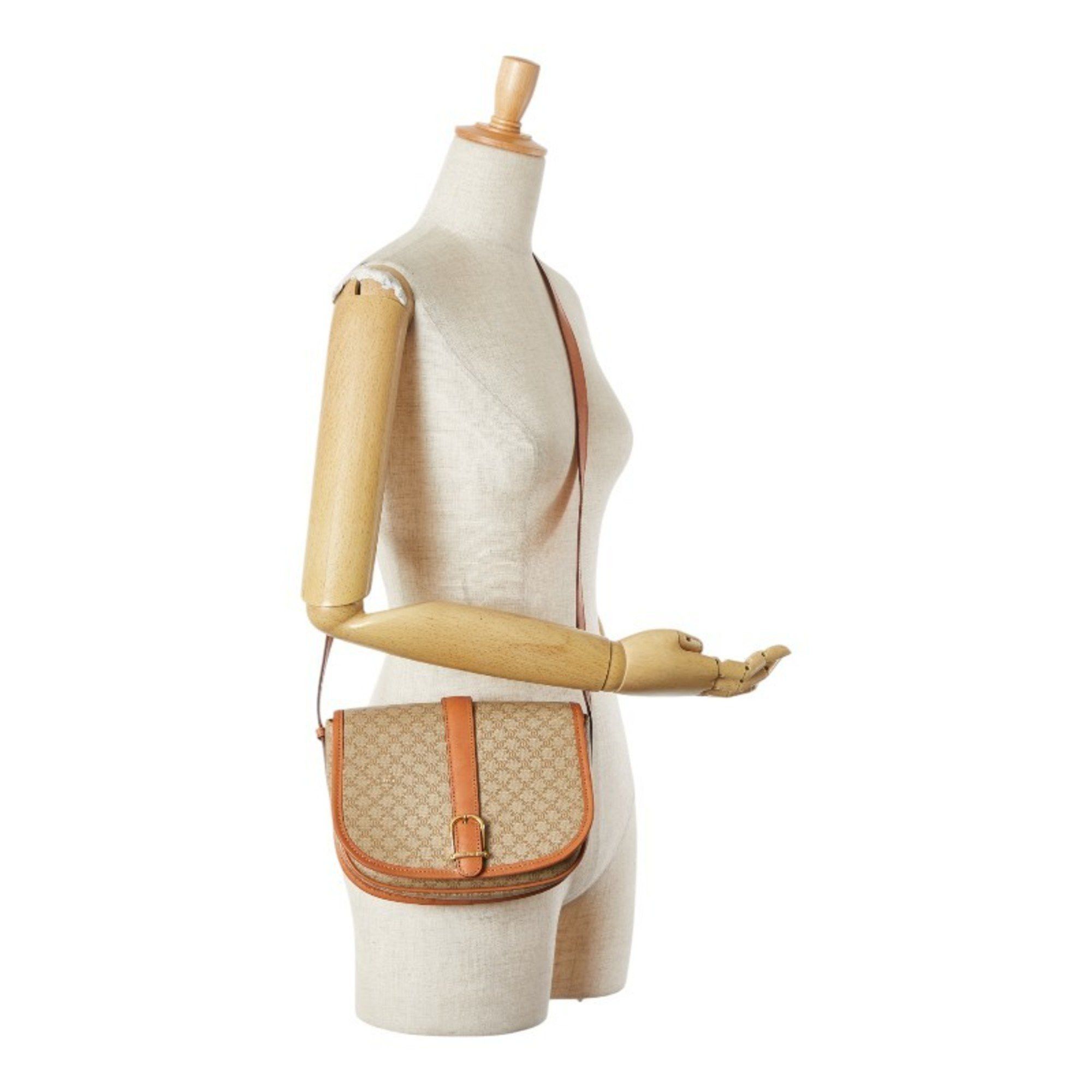 Celine Celine Macadam Crossbody Shoulder Bag in Beige and Brown Leather for Women Size ONE SIZE - 15 Thumbnail