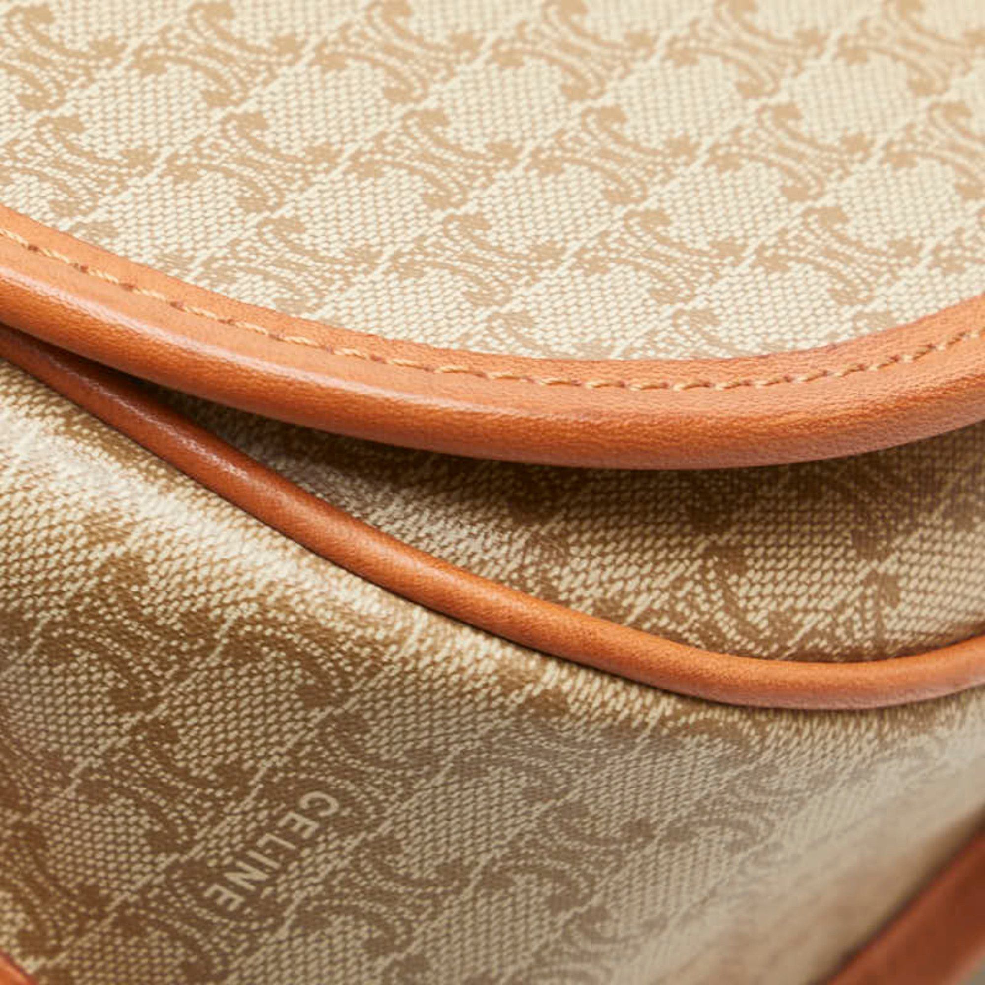 Celine Celine Macadam Crossbody Shoulder Bag in Beige and Brown Leather for Women Size ONE SIZE - 4 Thumbnail