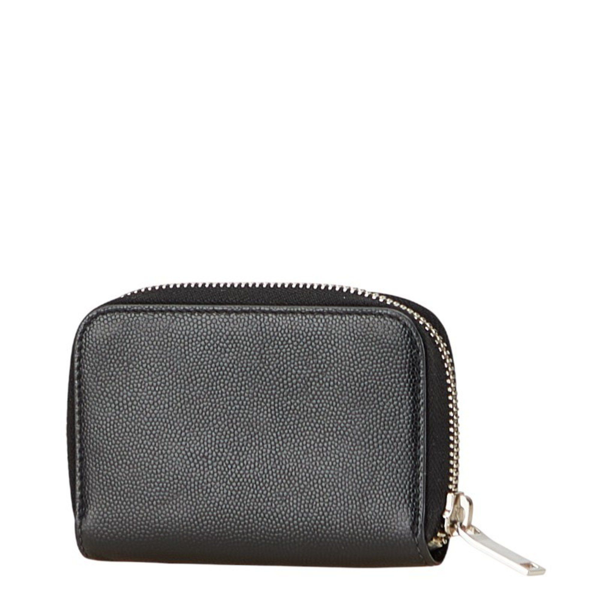 Saint Laurent Paris Saint Laurent 506522 Women's Leather Coin Purse/coin Case Black Size ONE SIZE - 2 Thumbnail