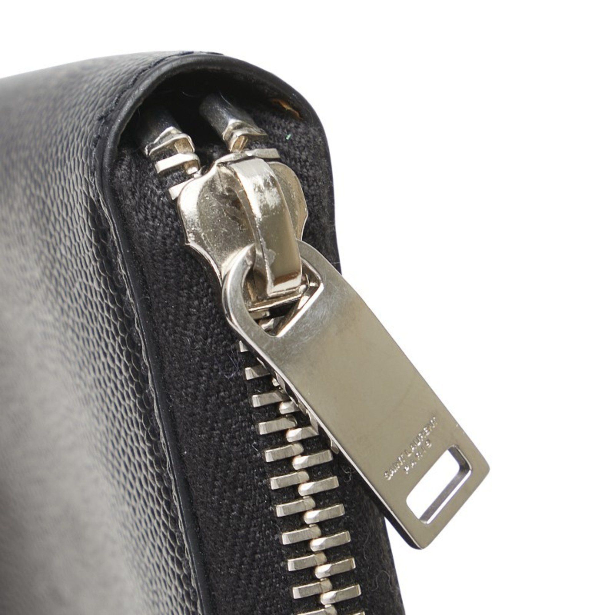 Saint Laurent Paris Saint Laurent 506522 Women's Leather Coin Purse/coin Case Black Size ONE SIZE - 8 Thumbnail