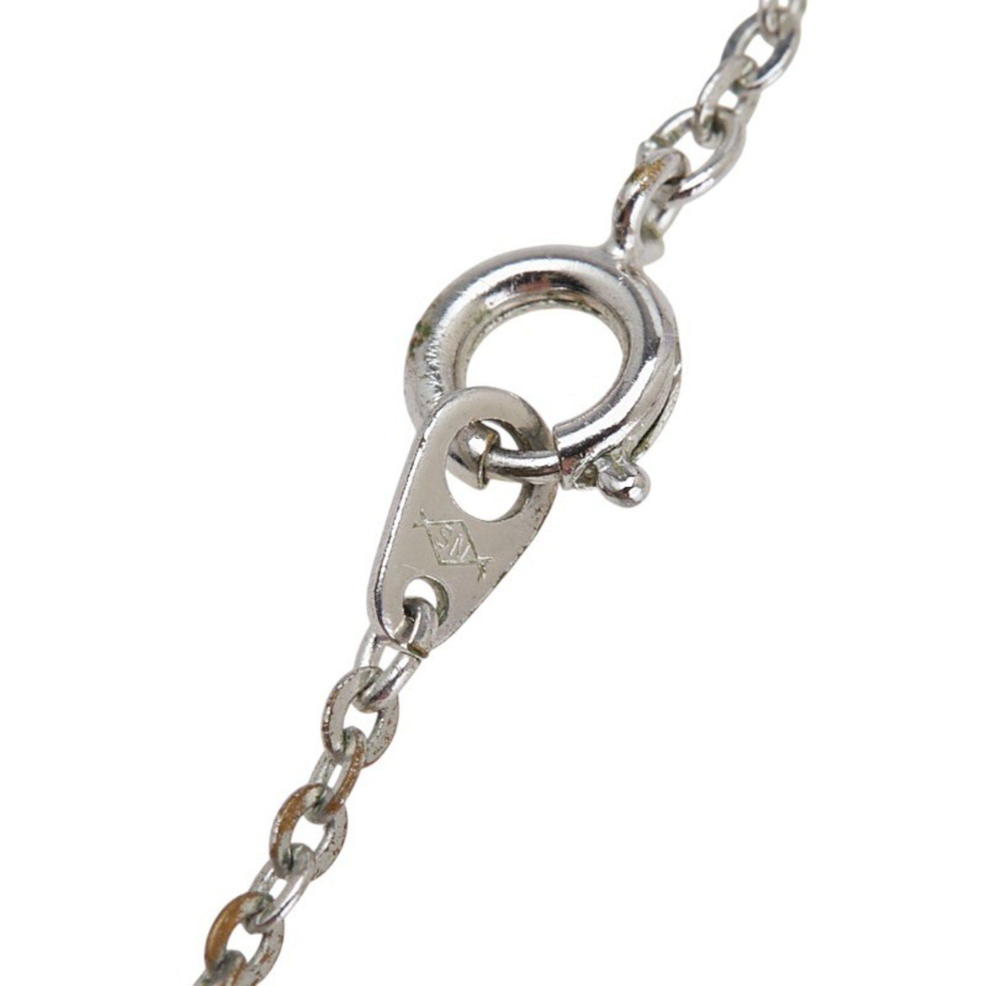 Yves Saint Laurent Yves Saint Laurent Saint Laurent Plate Star Necklace in Silver and Blue Metal for Women Size ONE SIZE - 5 Thumbnail